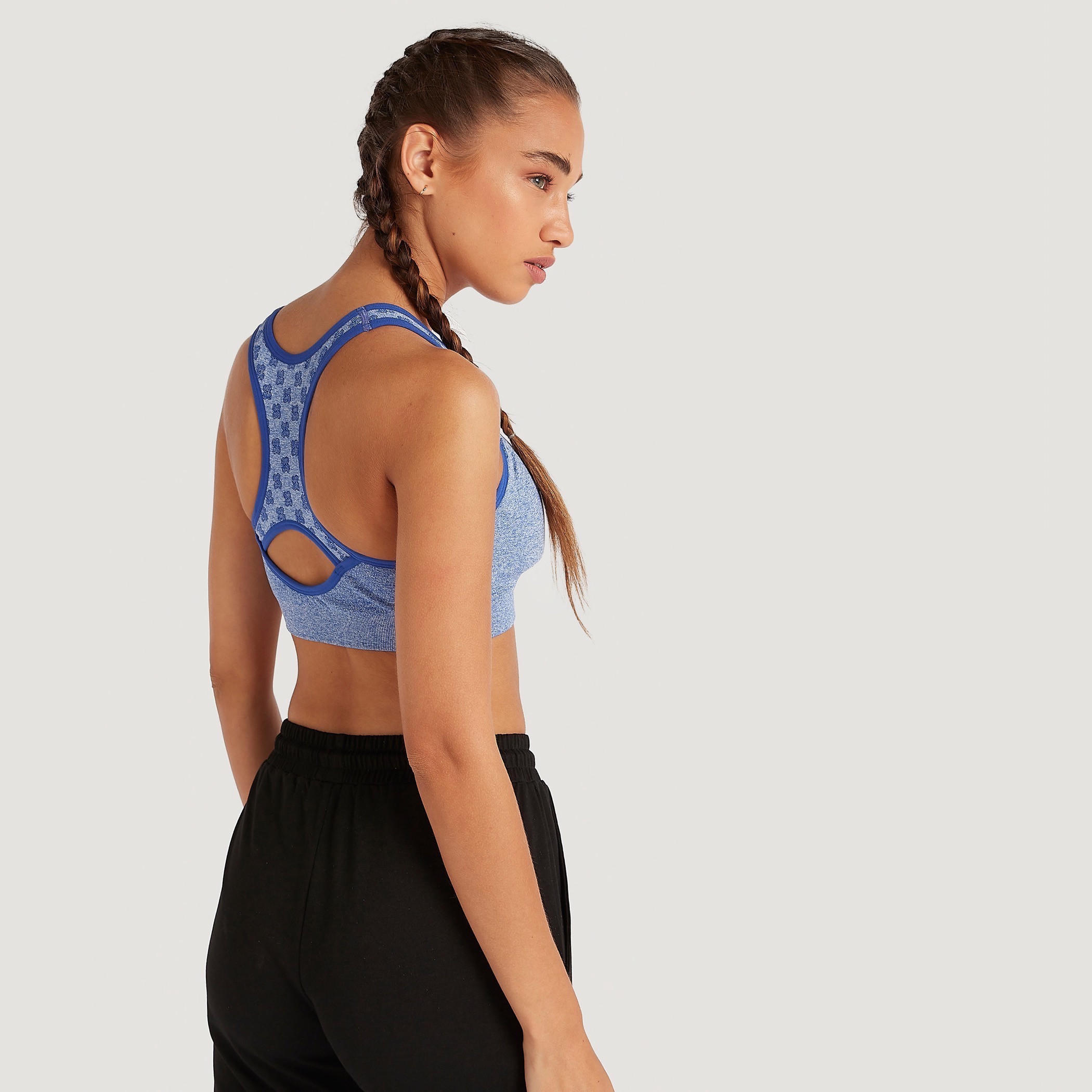 Printed Seamless Sports Bra with Racerback-sports-women-clothing-sportsbras-image-6