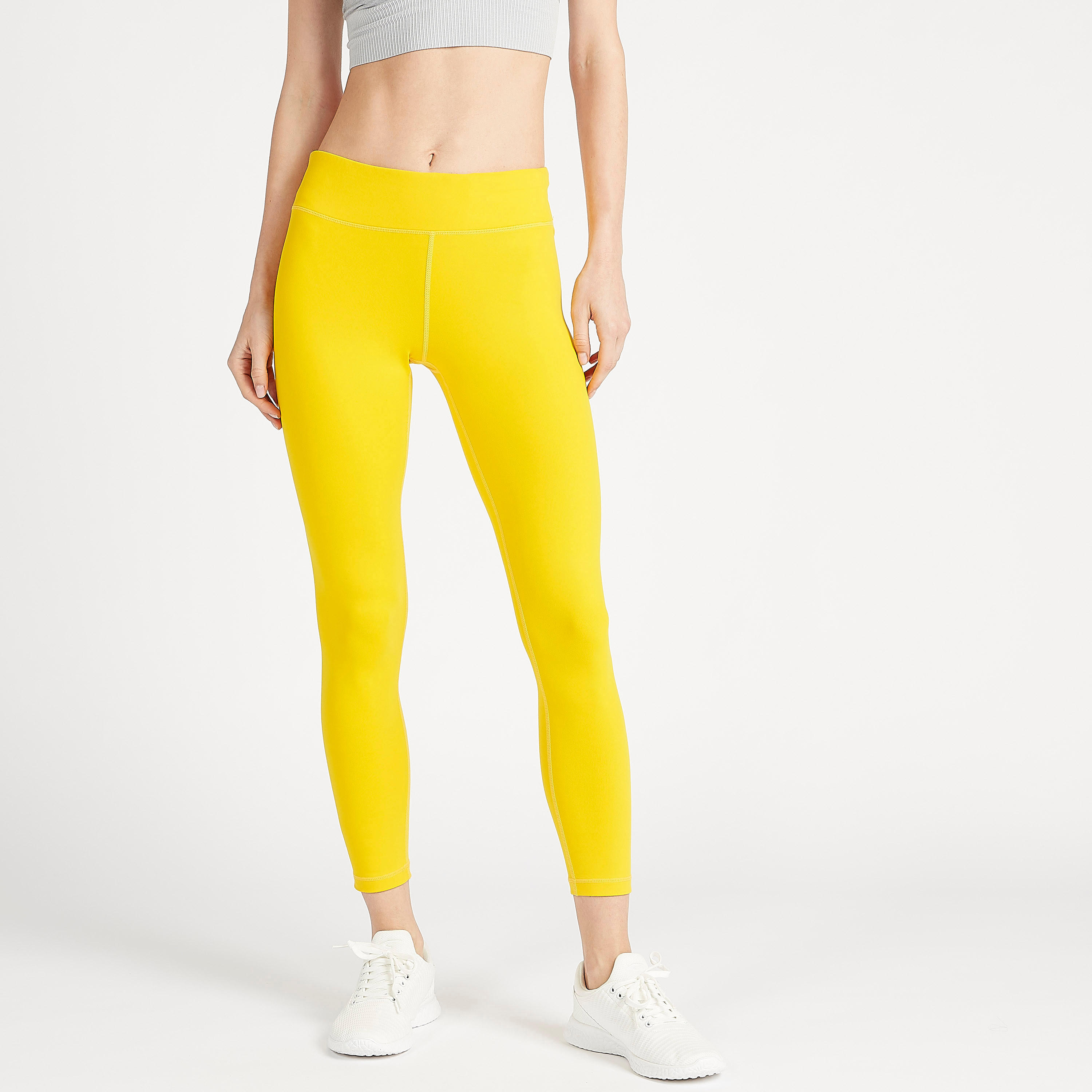 بنطلون ليقنز سادة بخصر مرتفع مطّاطي مع شنطة صغيرة مخفيّة-women-clothing-bottoms-leggings-image-5