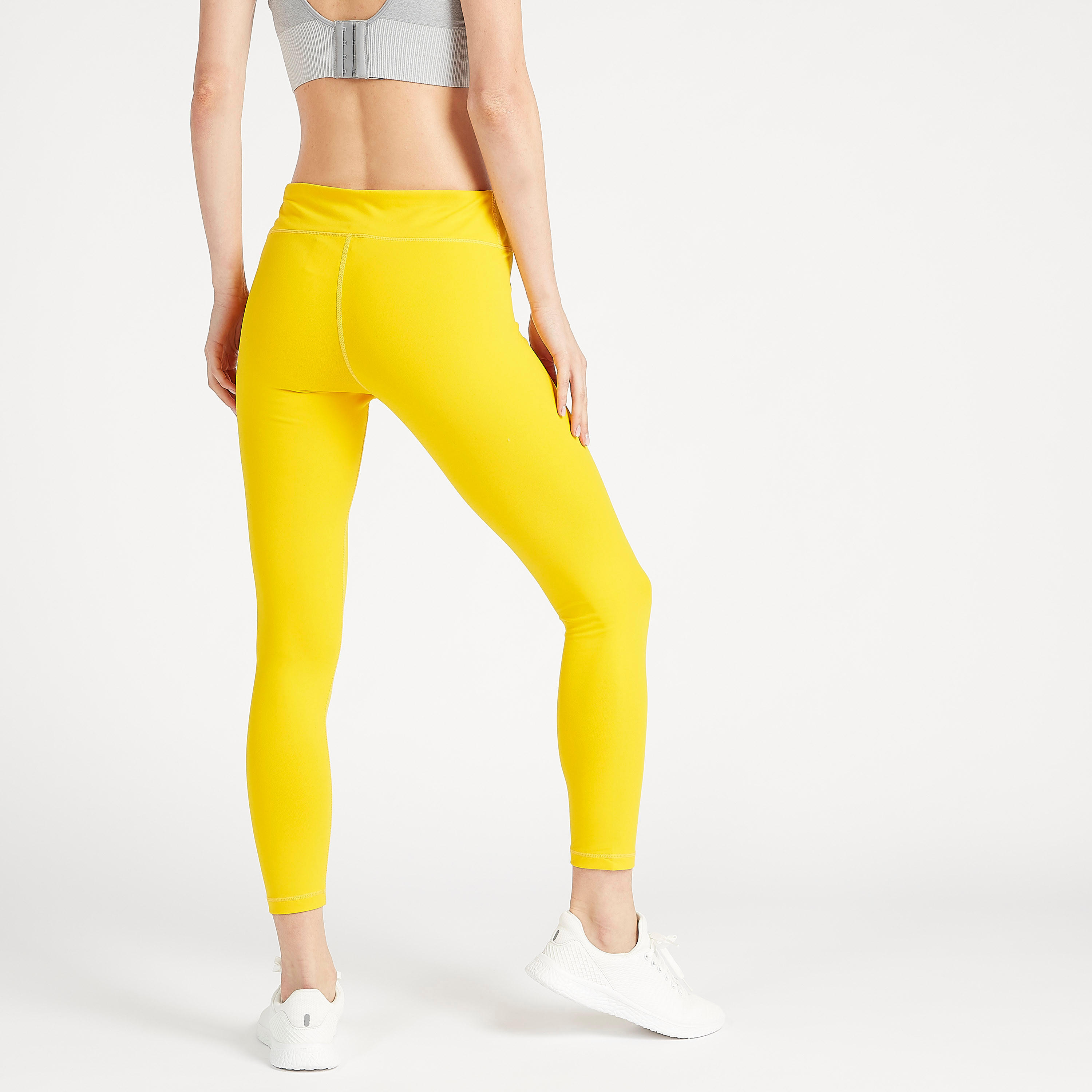 بنطلون ليقنز سادة بخصر مرتفع مطّاطي مع شنطة صغيرة مخفيّة-women-clothing-bottoms-leggings-image-2