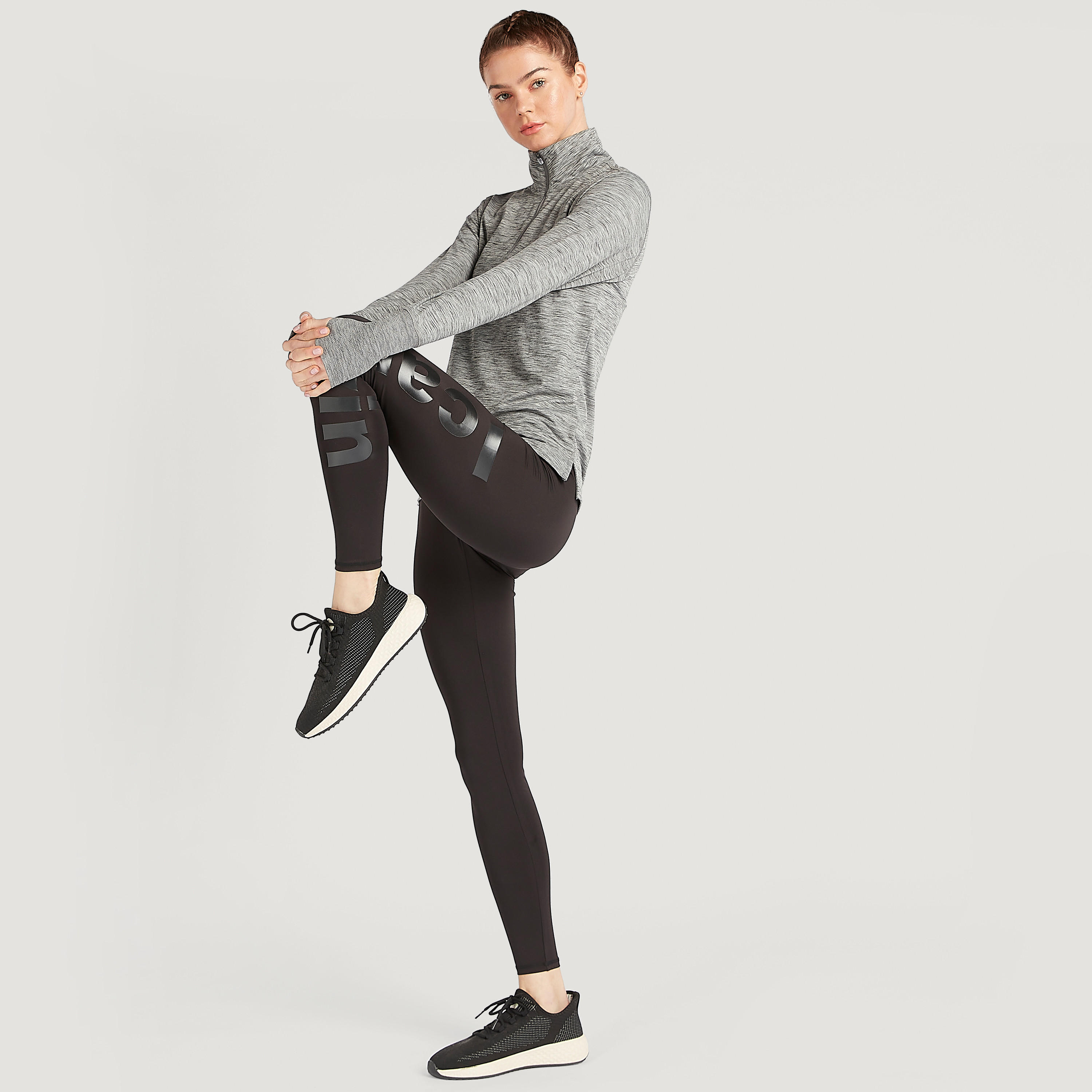 Sweatshirt with Long Sleeves and Zipper Neckline-women-clothing-sportswearandactivewear-hoodiesandsweatshirts-image-2