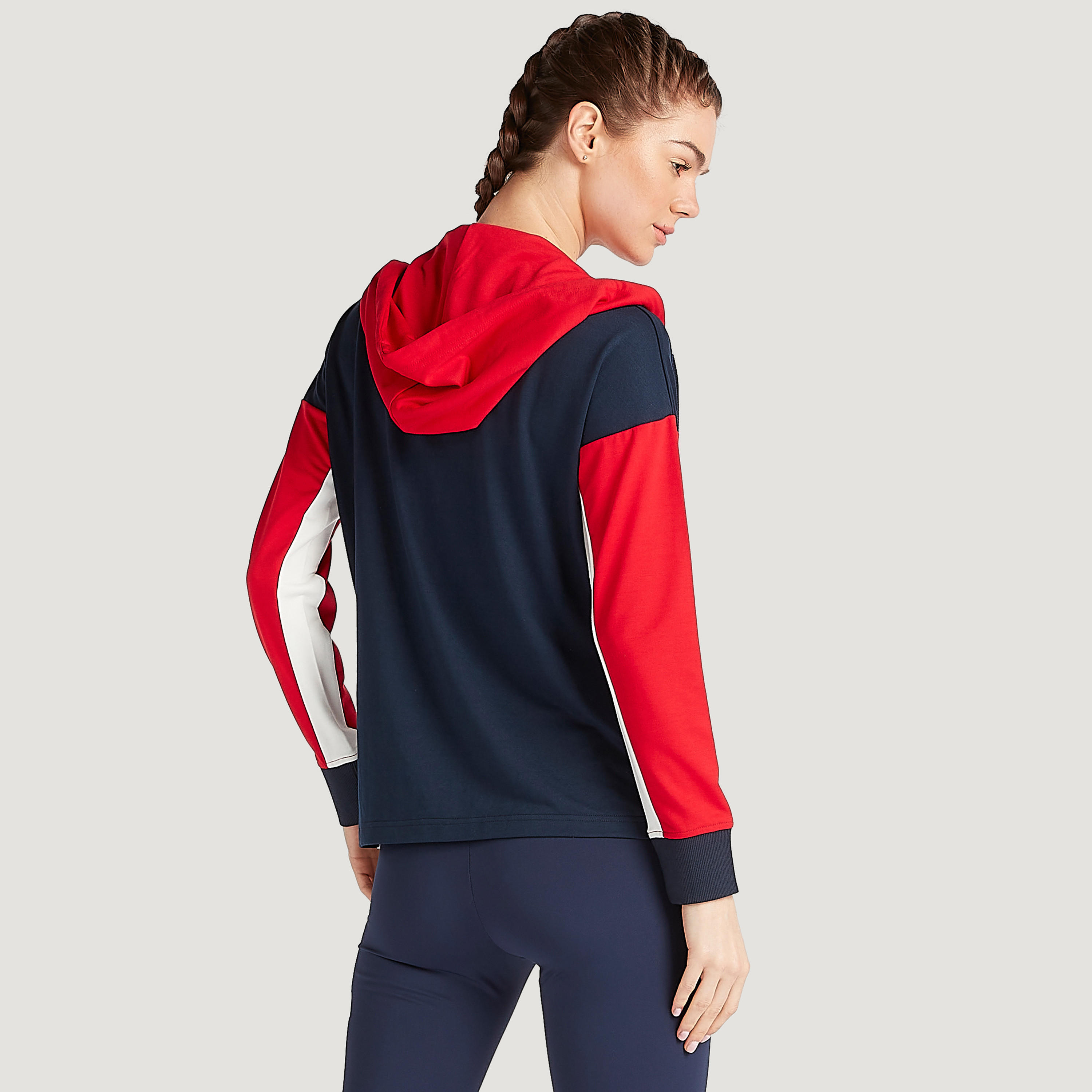Solid Zip Through Hoodie with Long Sleeves and Pockets-women-clothing-sportswearandactivewear-hoodiesandsweatshirts-image-4