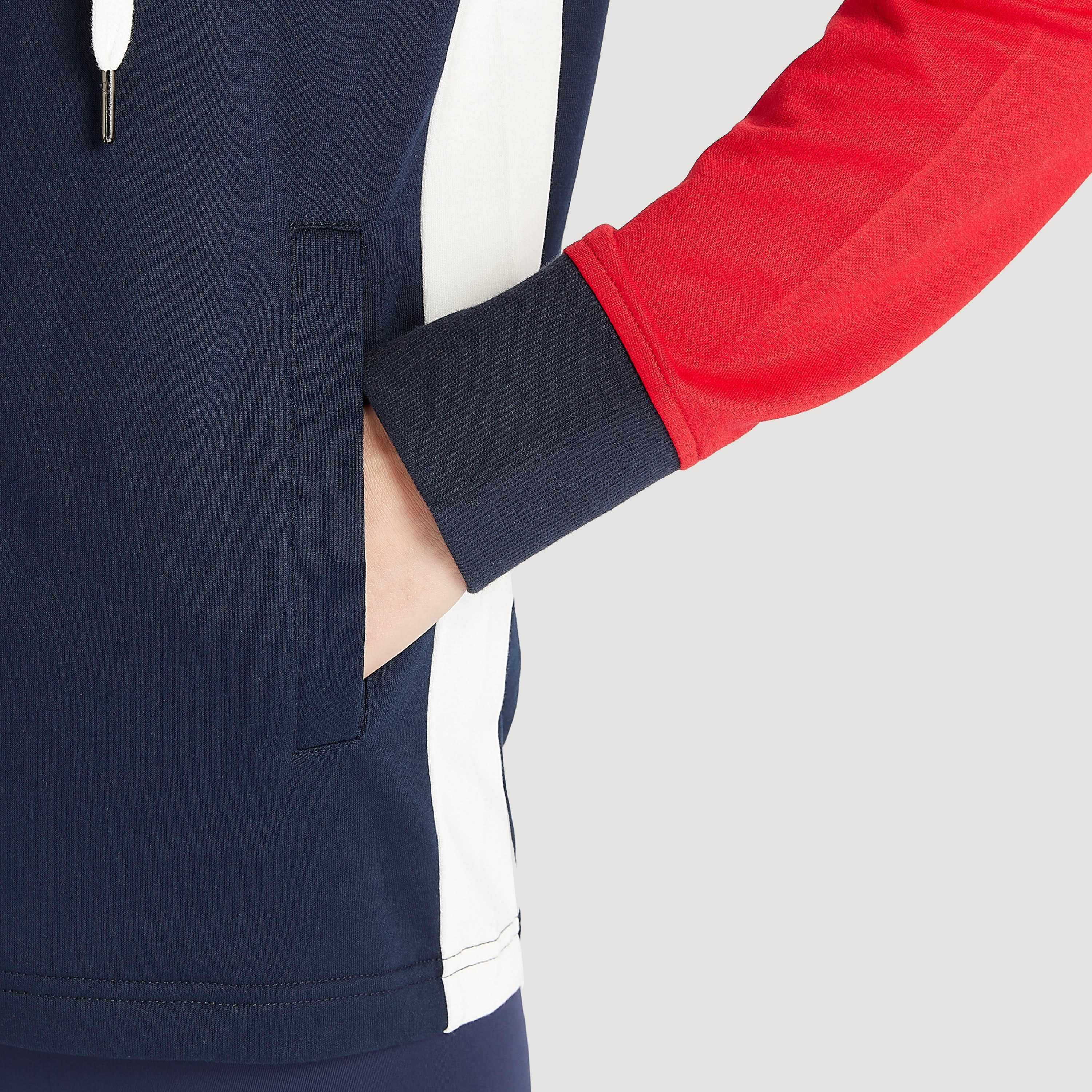 Solid Zip Through Hoodie with Long Sleeves and Pockets-women-clothing-sportswearandactivewear-hoodiesandsweatshirts-image-5