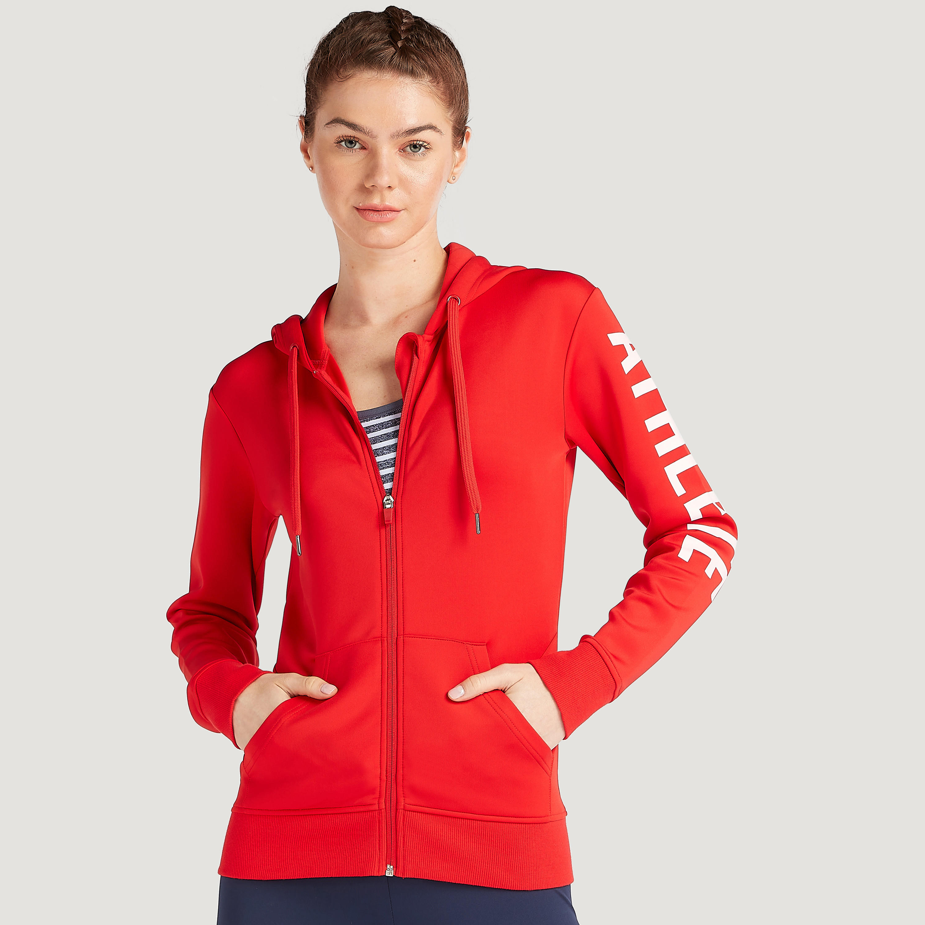 هودي بسحّاب وطبعات وأكمام طويلة وجيوب-women-clothing-sportswearandactivewear-hoodiesandsweatshirts-image-1