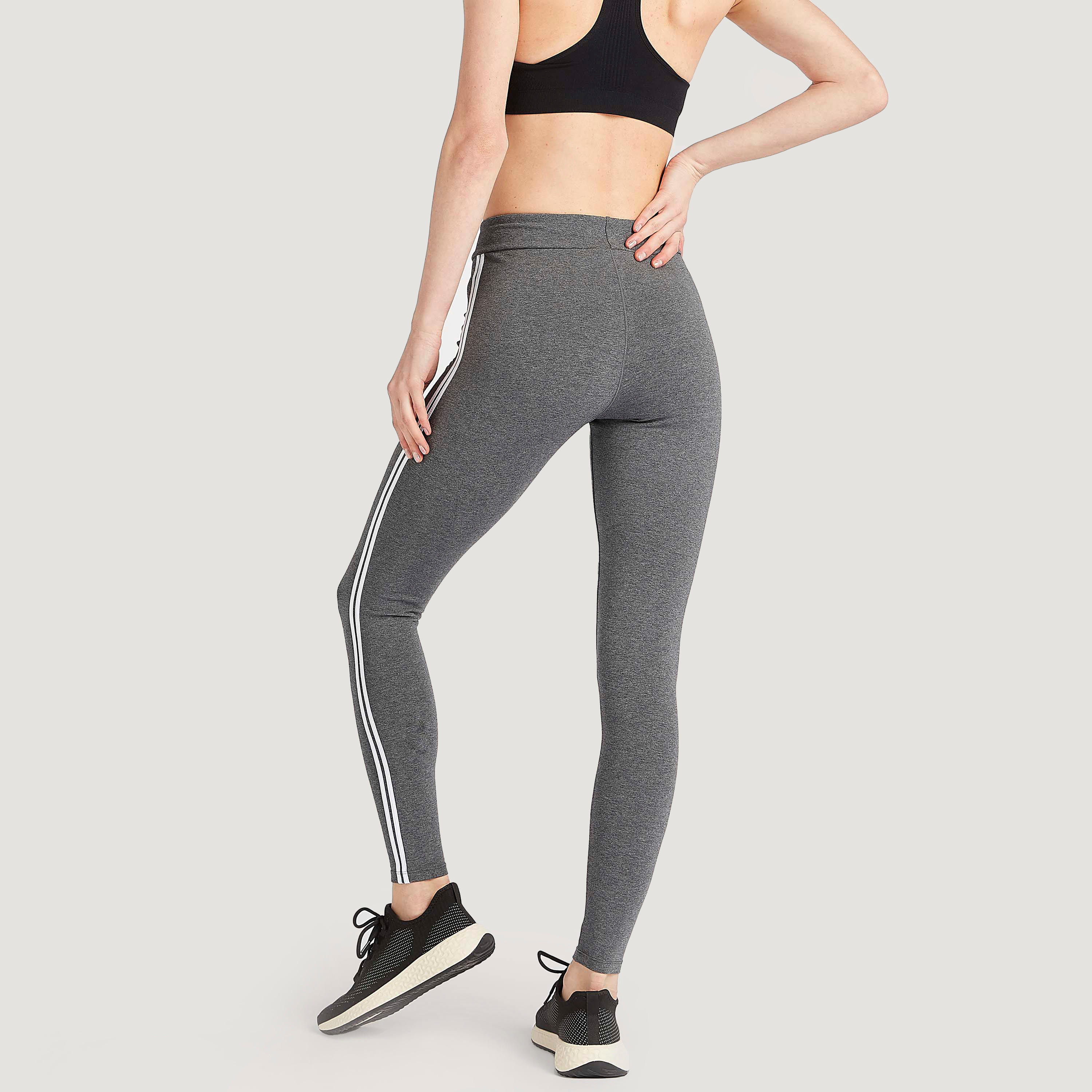 Solid Leggings with Elasticated Waistband and Tape Detail-women-clothing-bottoms-leggings-image-4