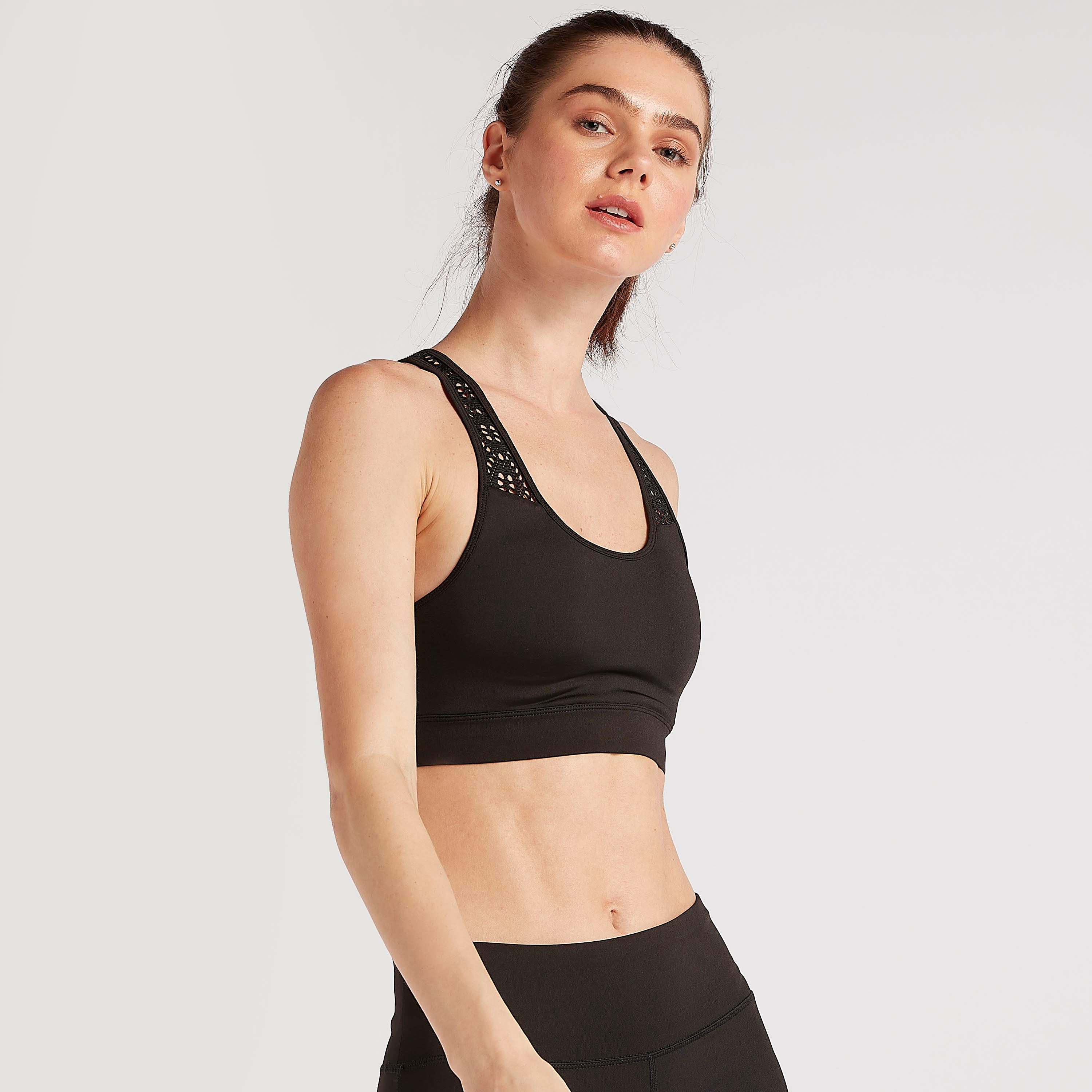 صدريّة رياضيّة بتفاصيل دانتيل وظهر ريسر-sports-women-clothing-sportsbras-image-1
