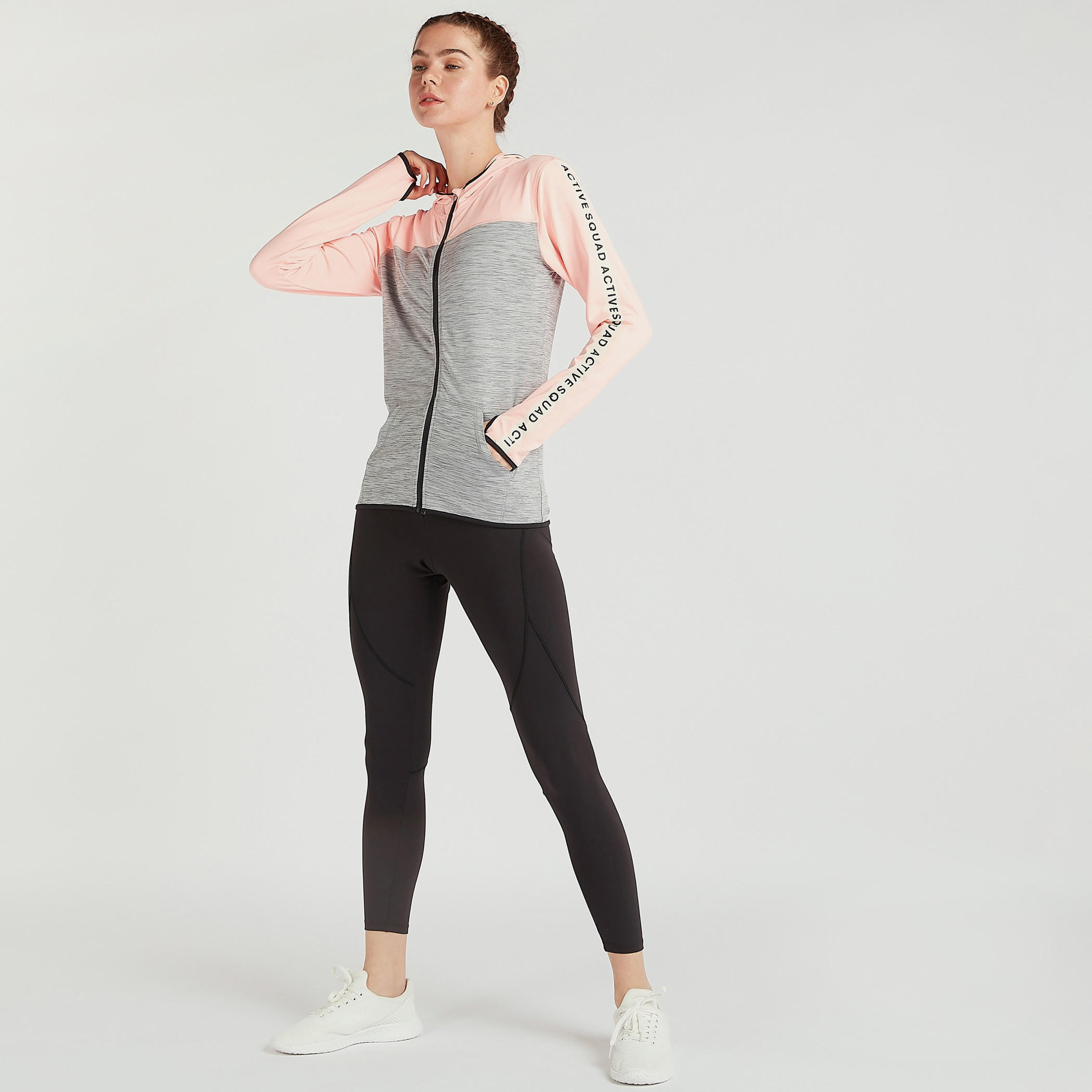 جاكيت خفيف بسحّاب مع أكمام طويلة وقبّعة-women-clothing-sportswearandactivewear-hoodiesandsweatshirts-image-4