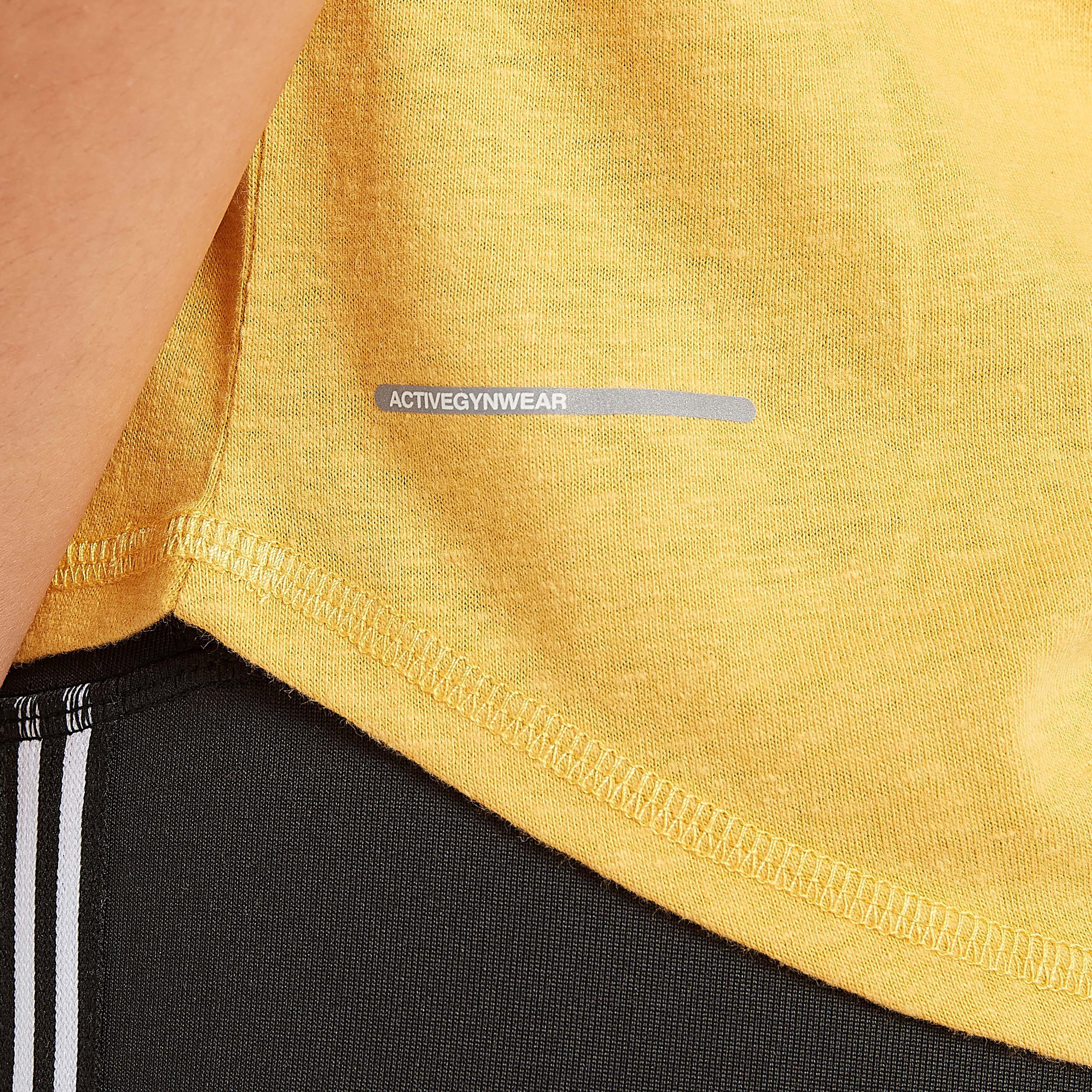 Solid Round Neck T-shirt with Cap Sleeves and Mesh Detail-women-clothing-sportswearandactivewear-tshirtsandvests-image-5