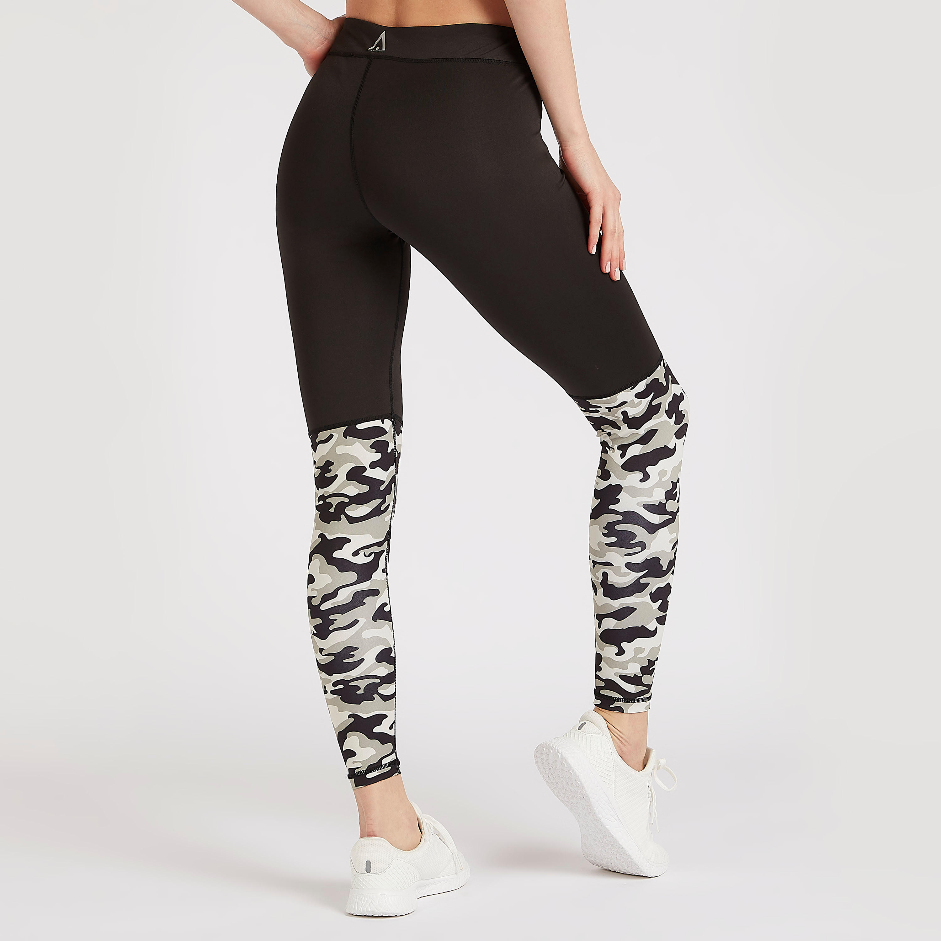 Camouflage Print Leggings with Elasticated Waistband-women-clothing-bottoms-leggings-image-4