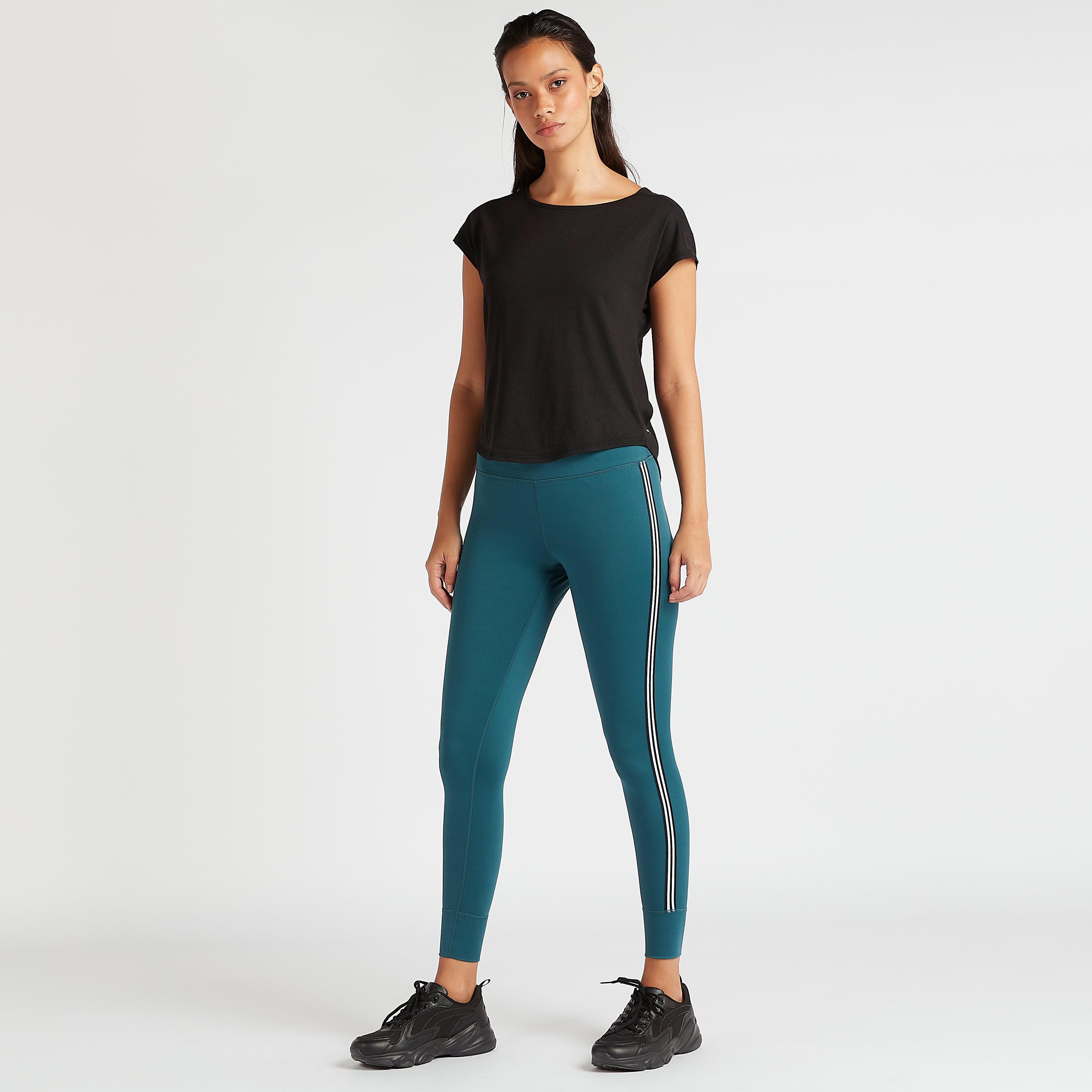 Solid Leggings with Tie Ups and Zipper Pocket-women-clothing-bottoms-leggings-image-2