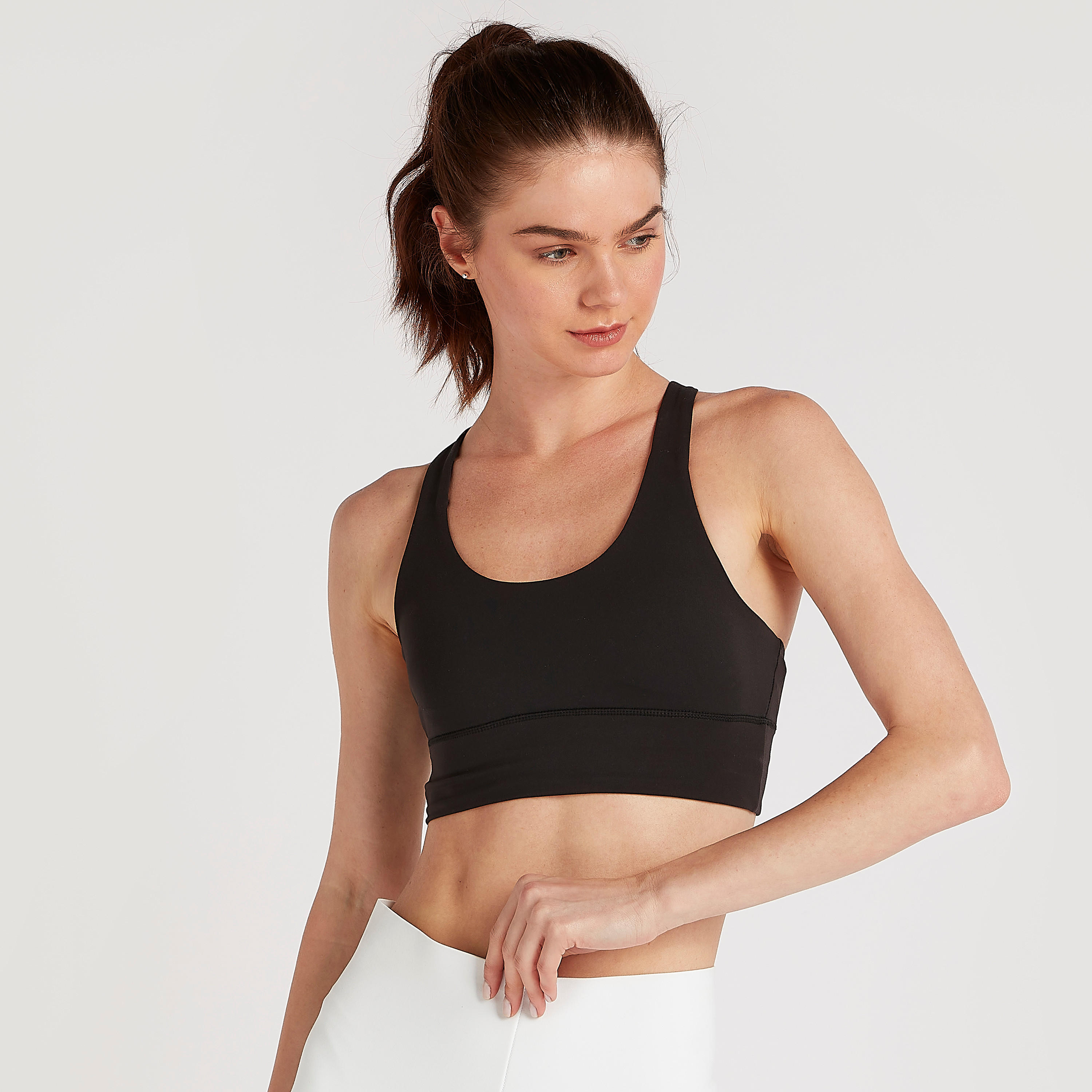 Solid Sports Bra with Cross Straps-sports-women-clothing-sportsbras-image-1