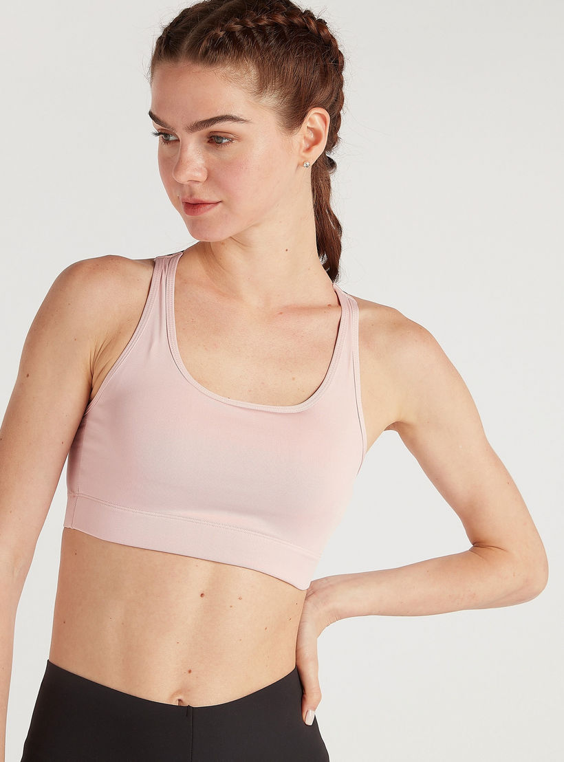 صدريّة رياضيّة سادة بحزام خلفي متقاطع-sports-women-clothing-sportsbras-image-5