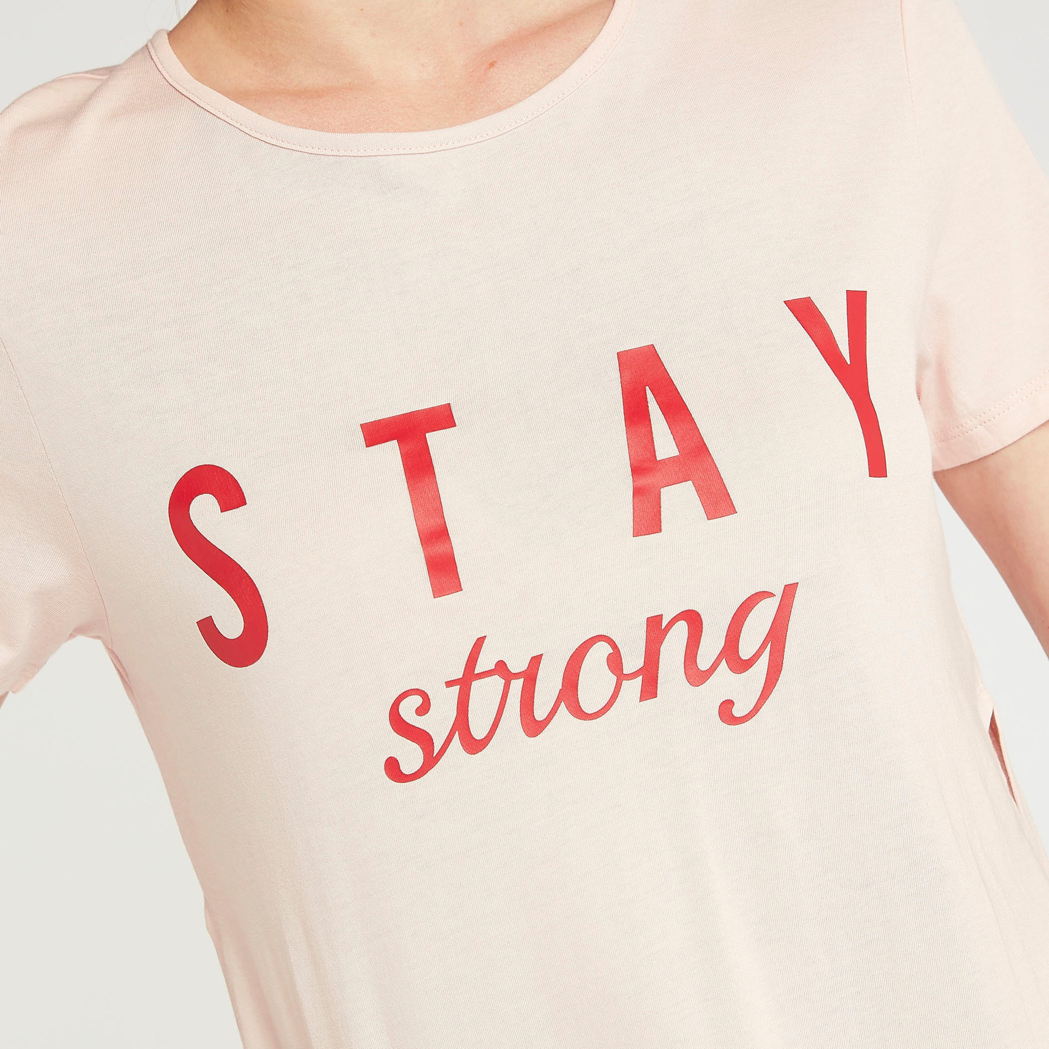 Slogan Print T-shirt with Short Sleeves-women-clothing-sportswearandactivewear-tshirtsandvests-image-3