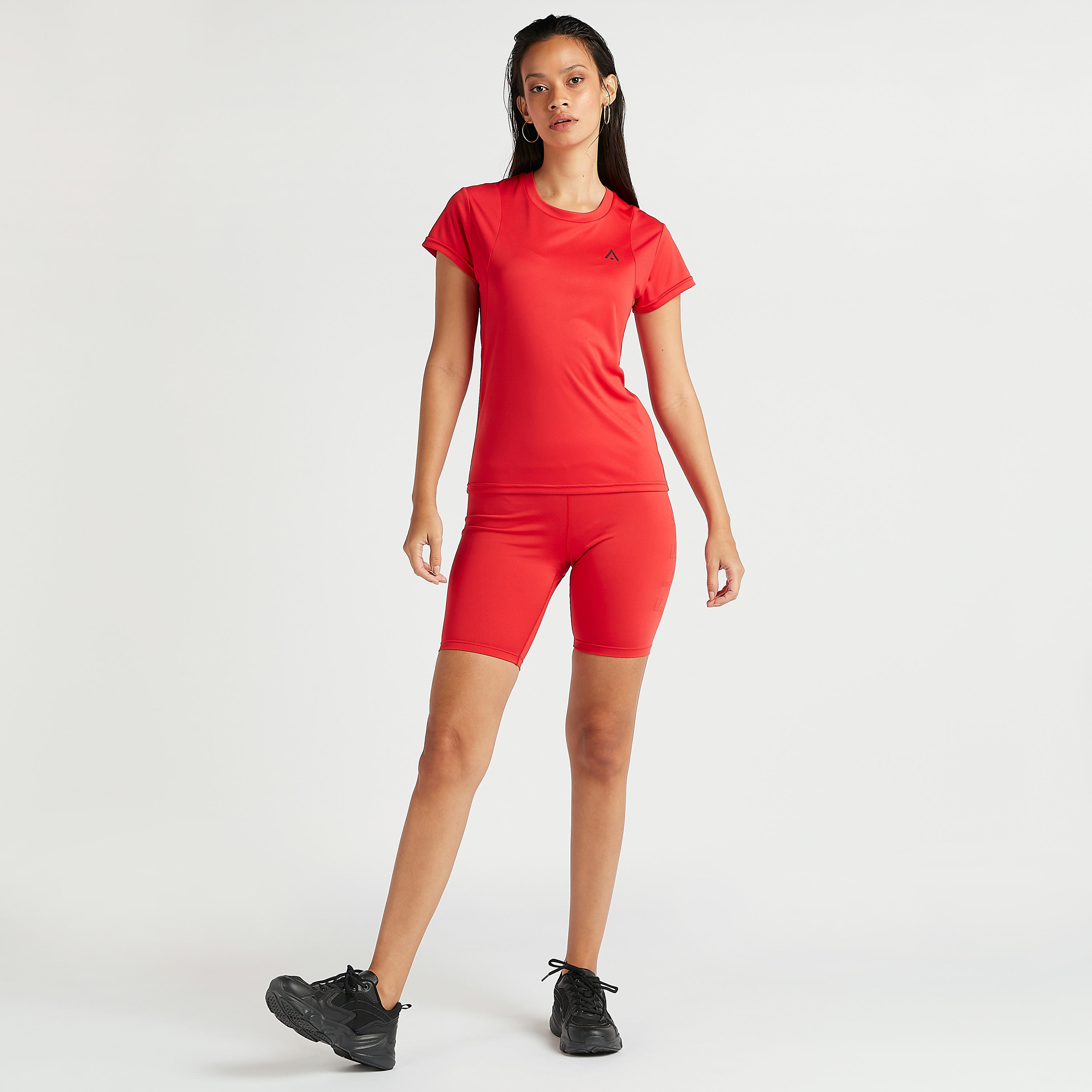 Plain Shorts with Elasticised Waistband-women-clothing-bottoms-leggings-image-2