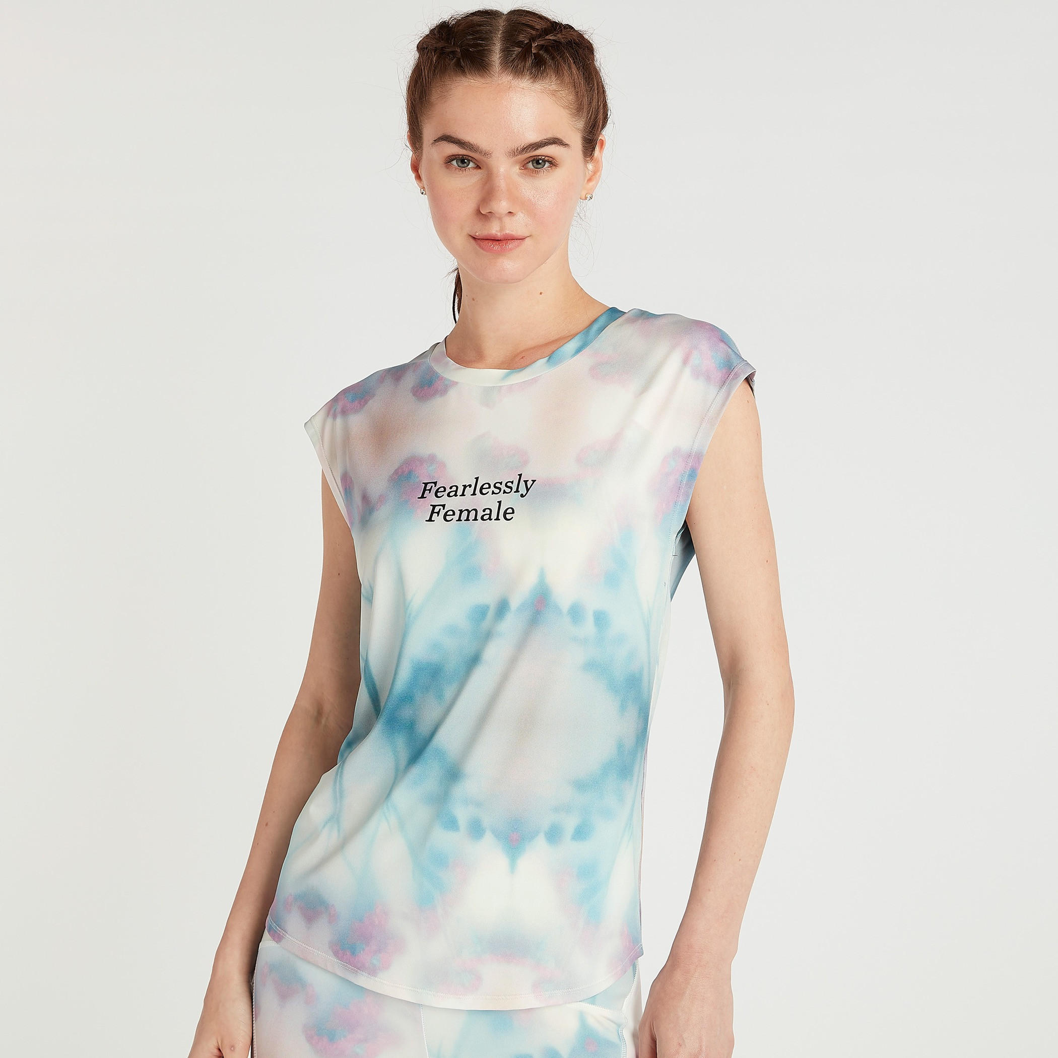 Printed T-shirt with Cap Sleeves-women-clothing-tshirts-image-5