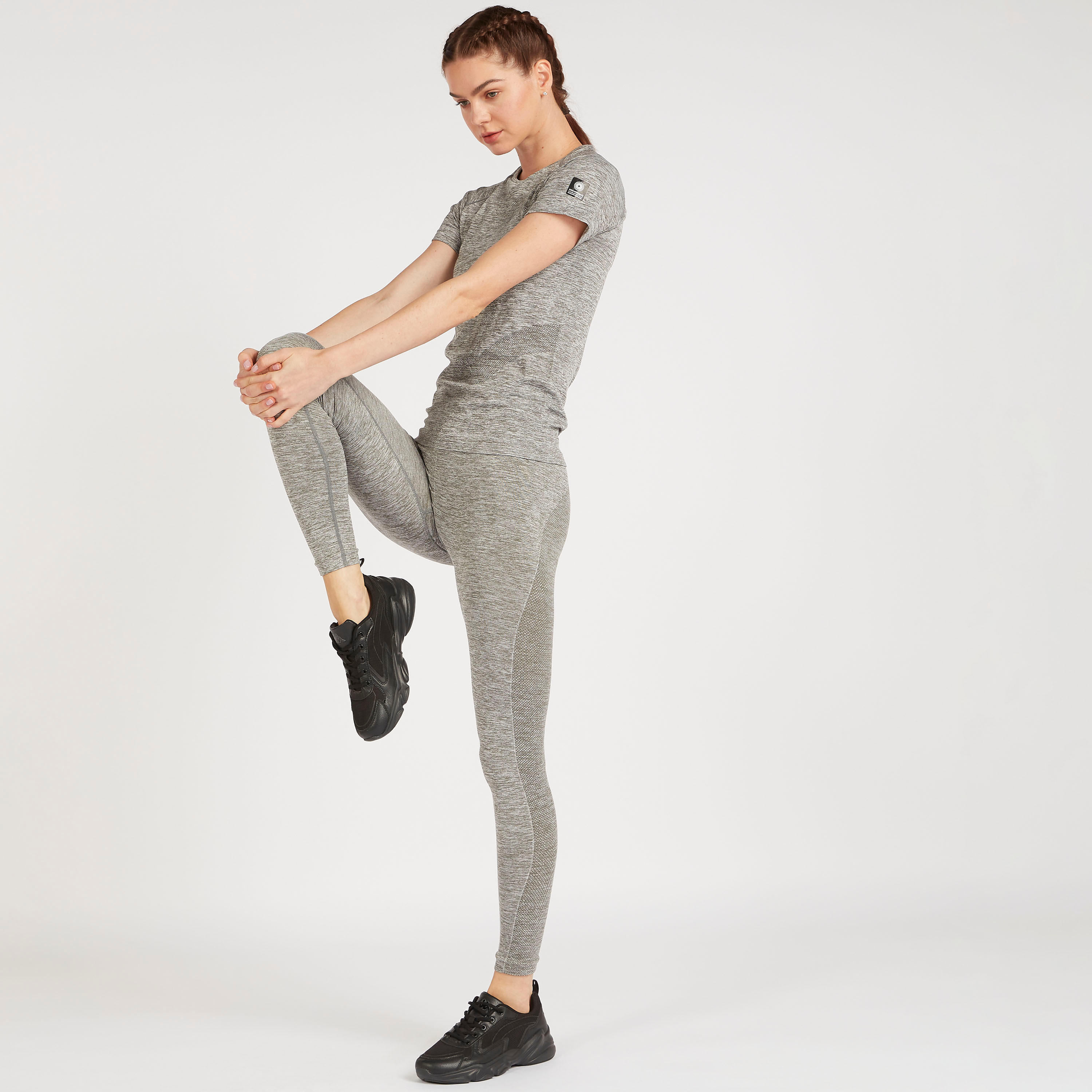 Solid Full Length Leggings with Elasticated Waistband-women-clothing-bottoms-leggings-image-2
