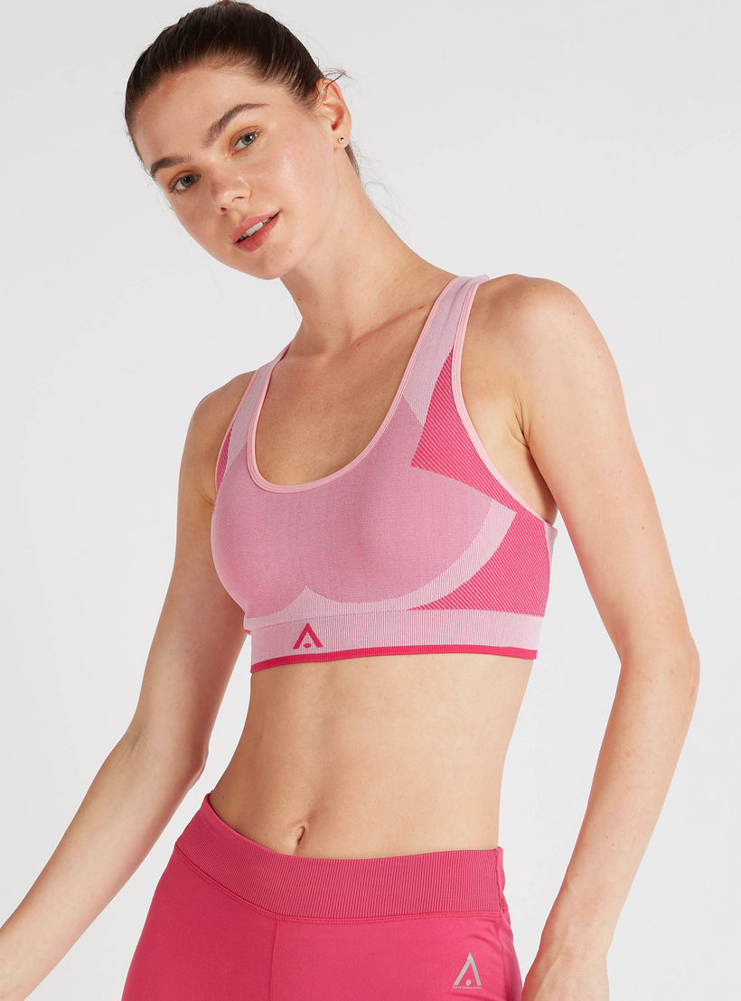 Plain Sports Bra with Racerback and Scoop Neck-sports-women-clothing-sportsbras-image-1