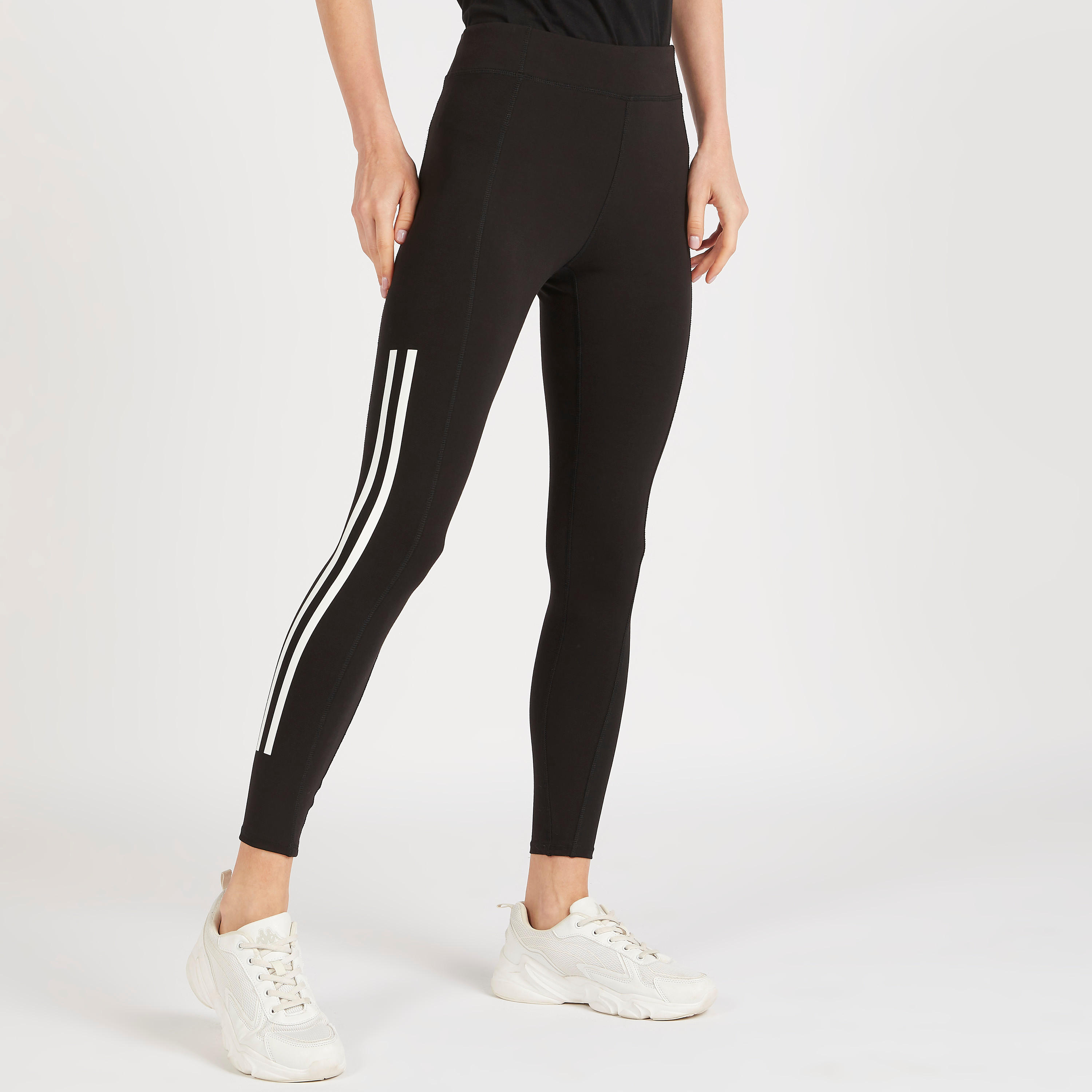 Solid Leggings with Elasticated Waistband-women-clothing-bottoms-leggings-image-1