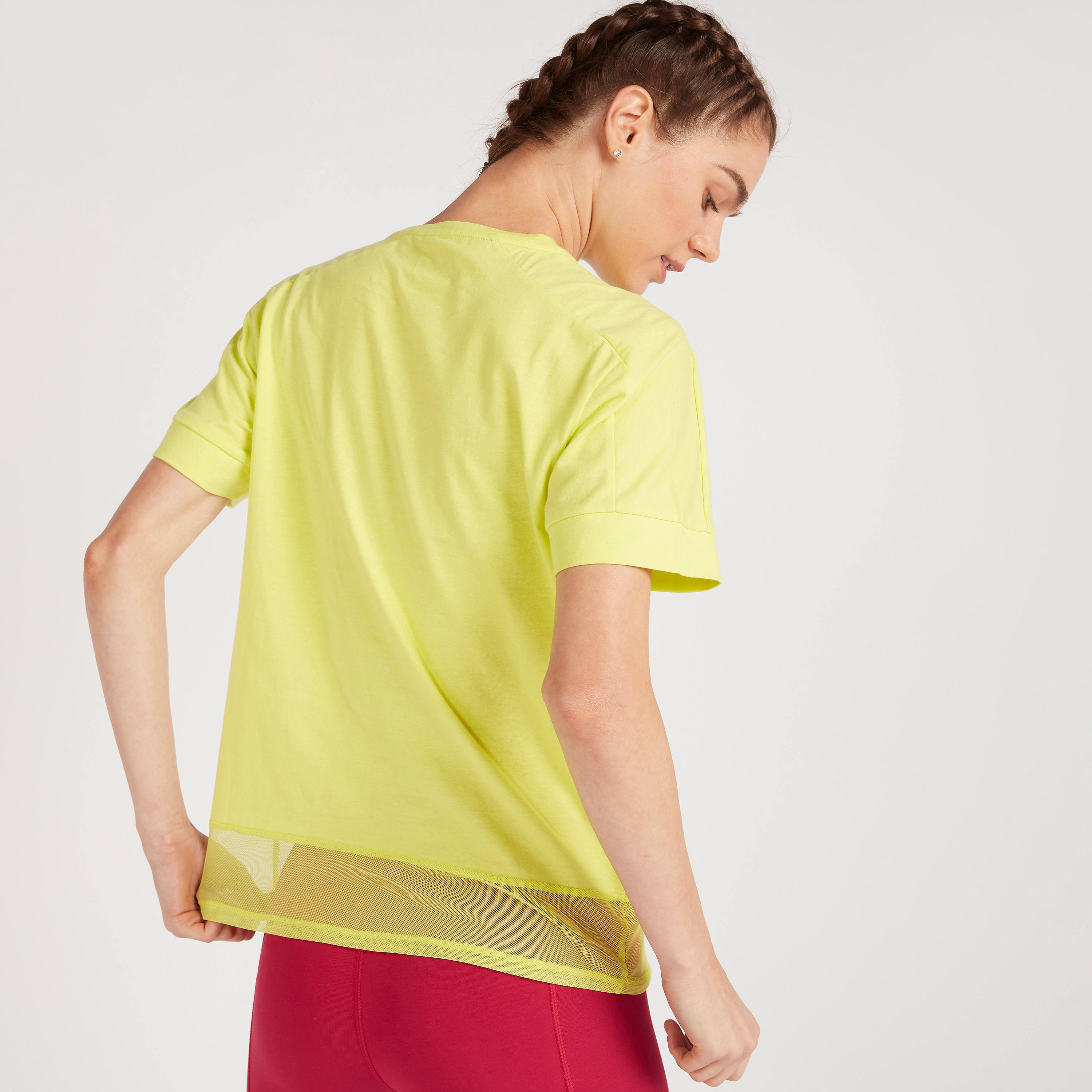 تيشيرت بأكمام قصيرة وطبعات ولوح شبكي-women-clothing-tshirts-image-4