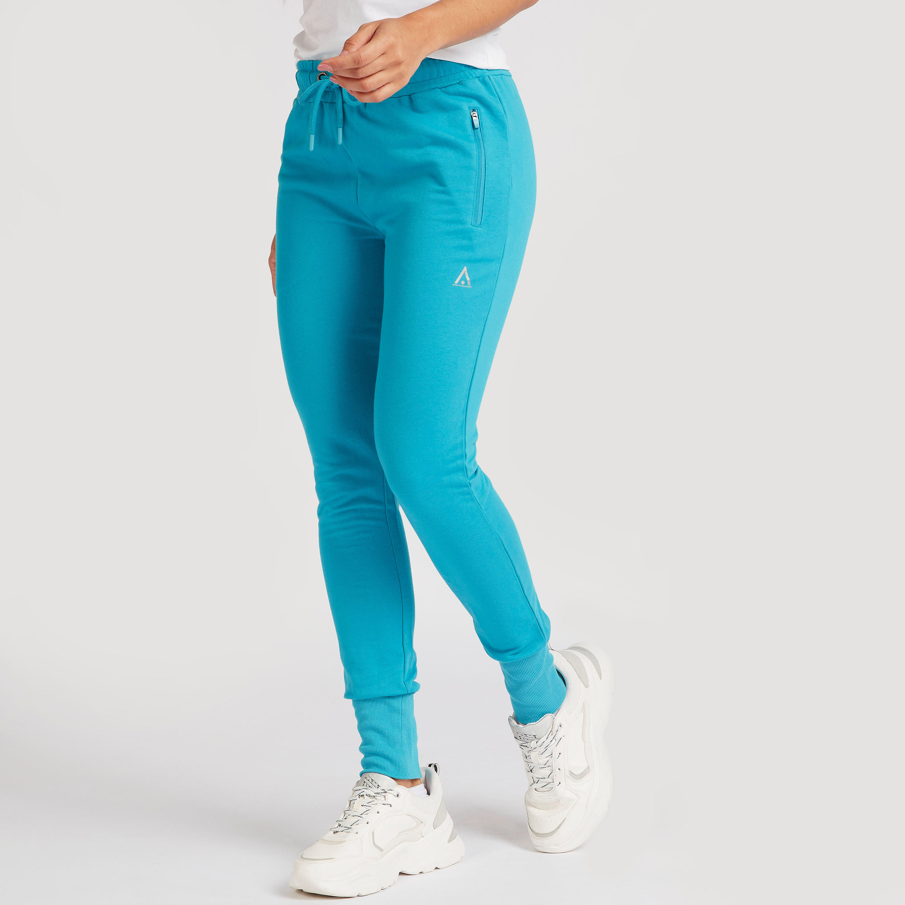 بنطلون رياضي سادة برباط إغلاق وجيوب-women-clothing-bottoms-joggers-image-4