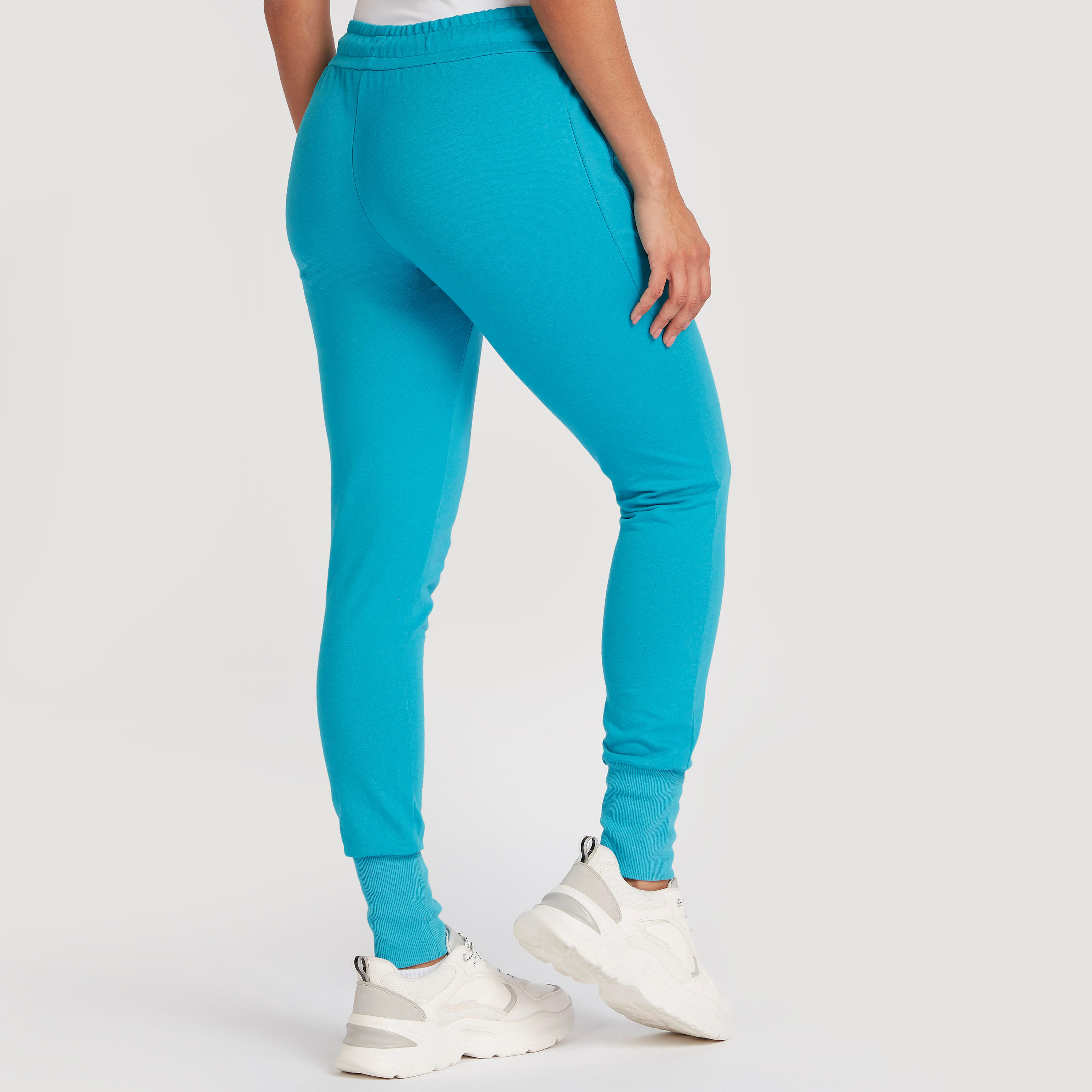 بنطلون رياضي سادة برباط إغلاق وجيوب-women-clothing-bottoms-joggers-image-1