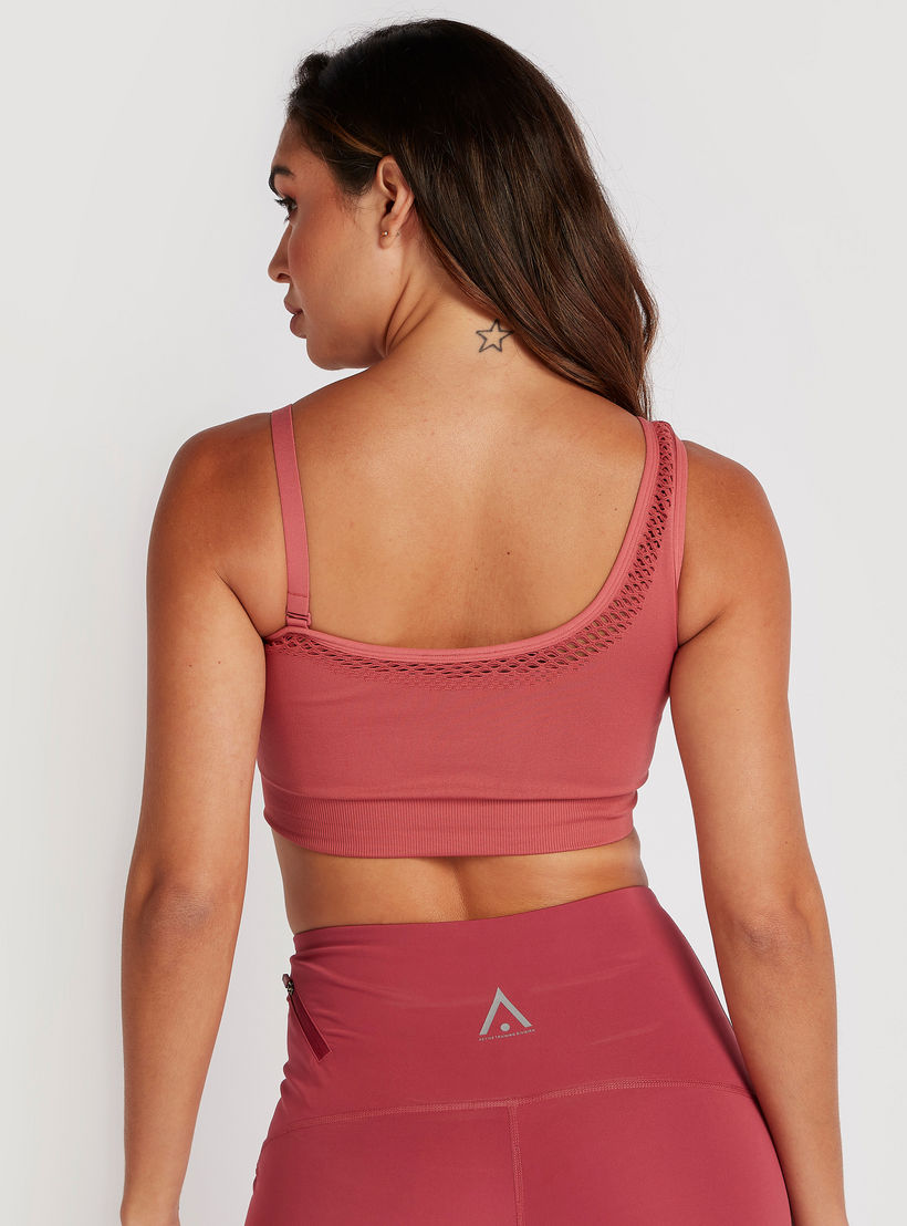 صدريّة رياضيّة سادة بحزام قابل للفصل وكتف واحد-sports-women-clothing-sportsbras-image-1