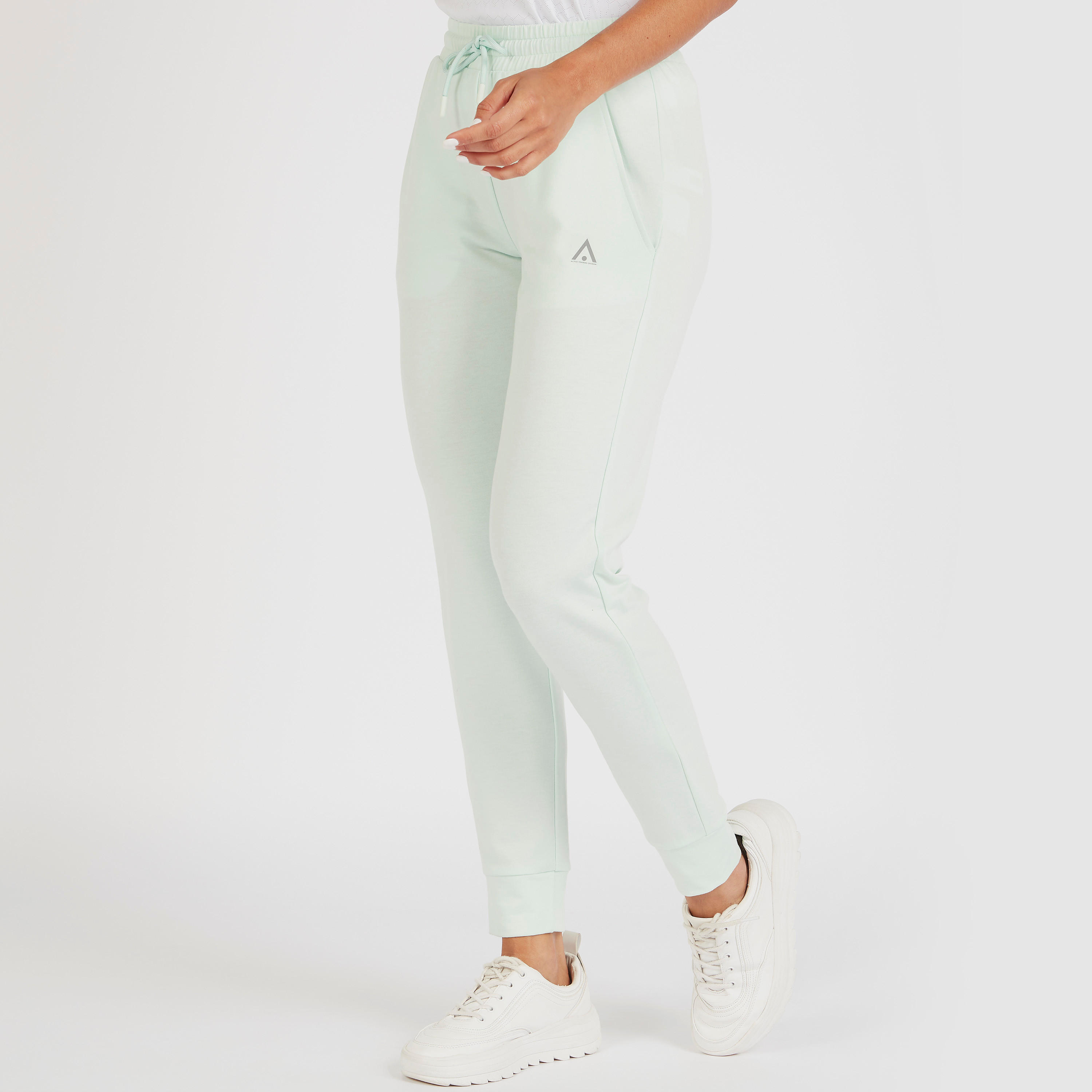 بنطلون رياضي سادة برباط إغلاق وجيوب-women-clothing-bottoms-joggers-image-4
