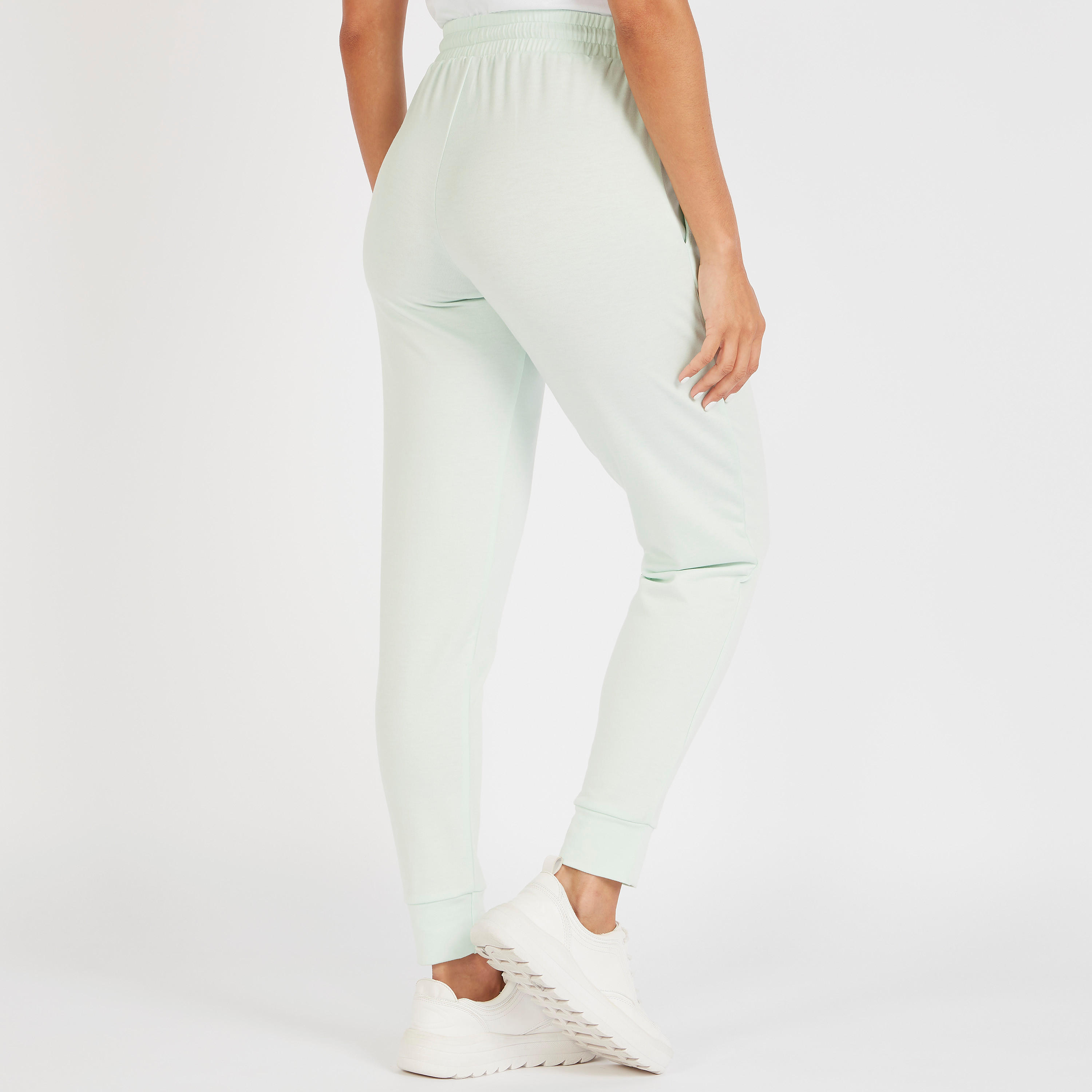 بنطلون رياضي سادة برباط إغلاق وجيوب-women-clothing-bottoms-joggers-image-1