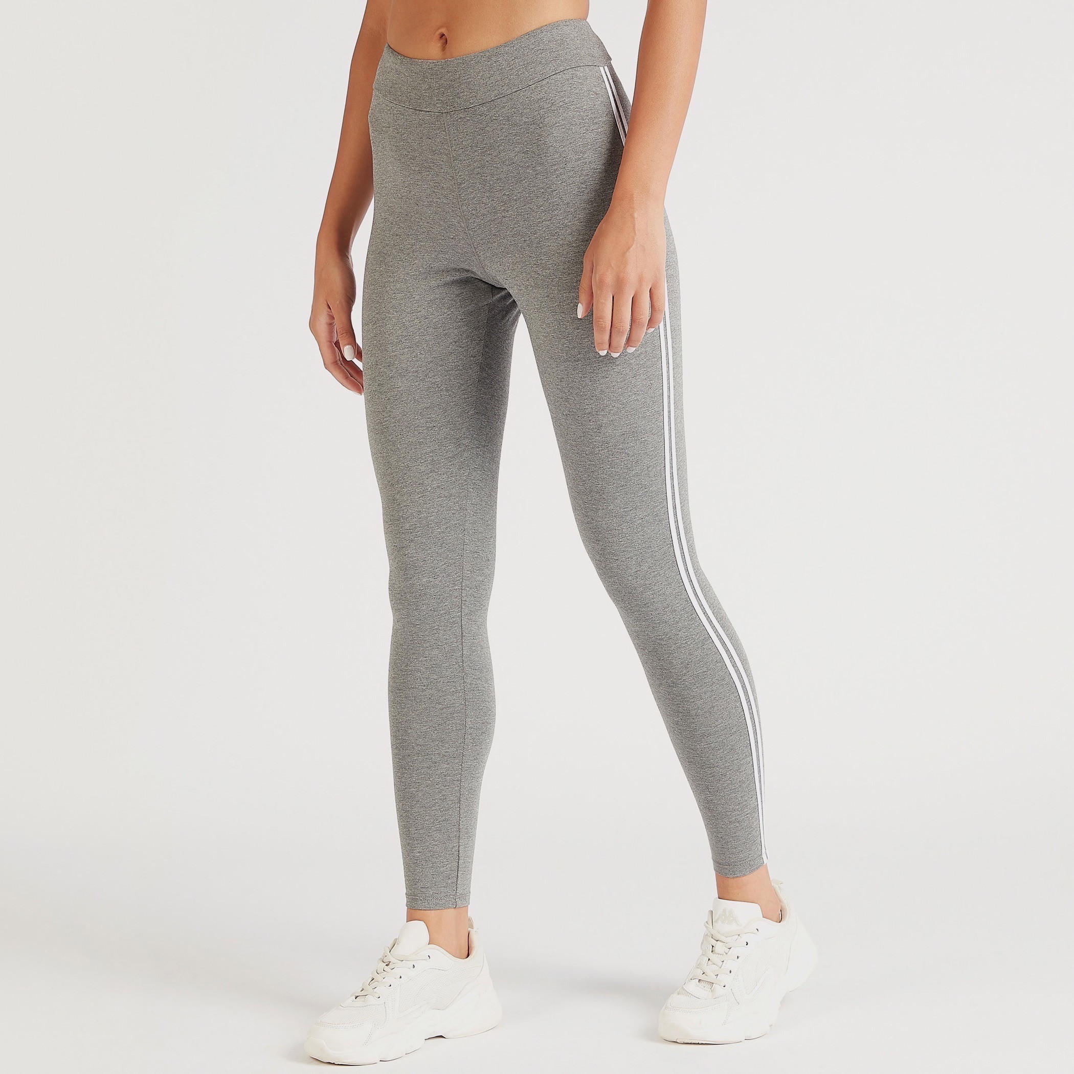 Solid Leggings with Elasticised Waistband-women-clothing-bottoms-leggings-image-1