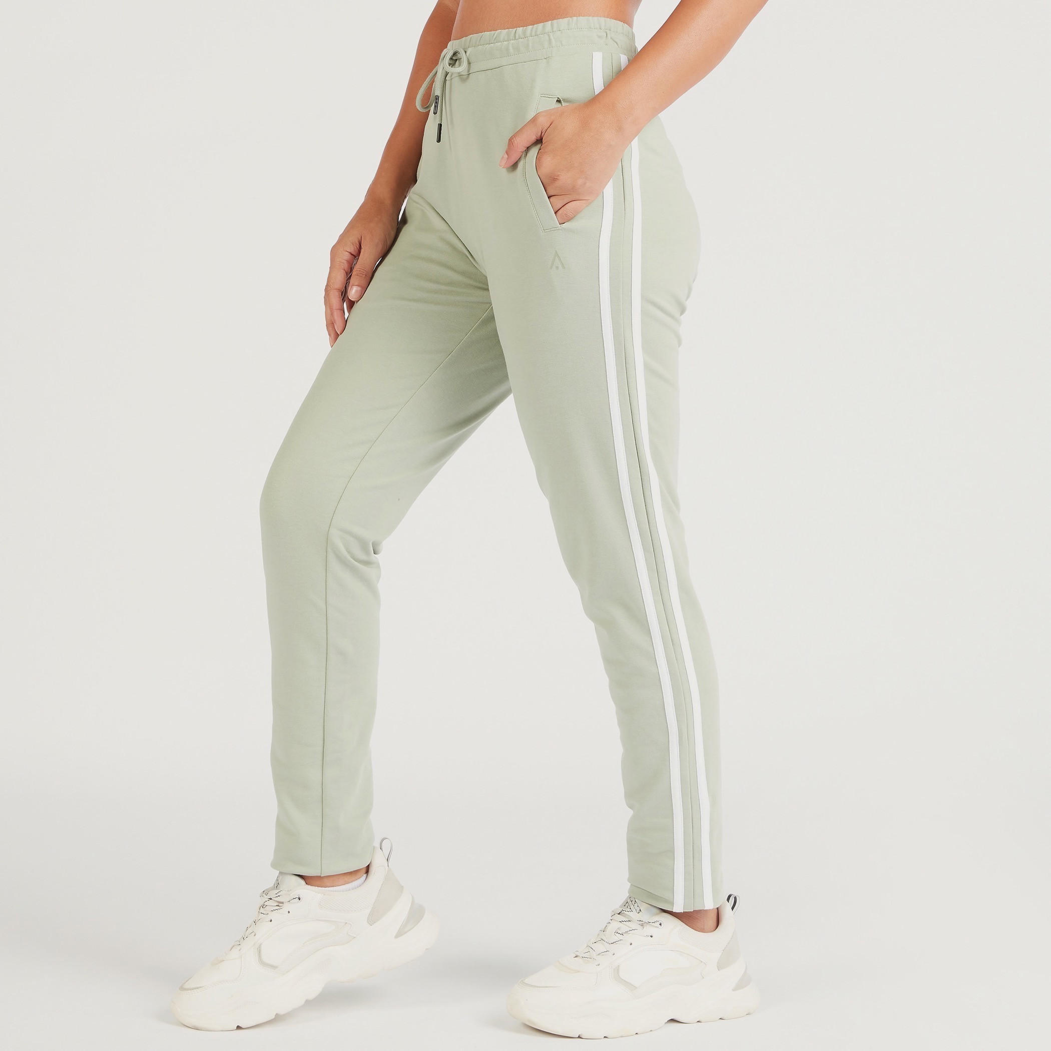 Solid Track Pants with Drawstring Closure and Pockets-women-clothing-sportswearandactivewear-bottoms-image-1