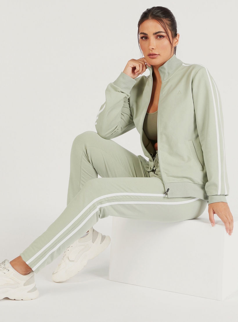 Solid Track Pants with Drawstring Closure and Pockets-women-clothing-sportswearandactivewear-bottoms-image-2
