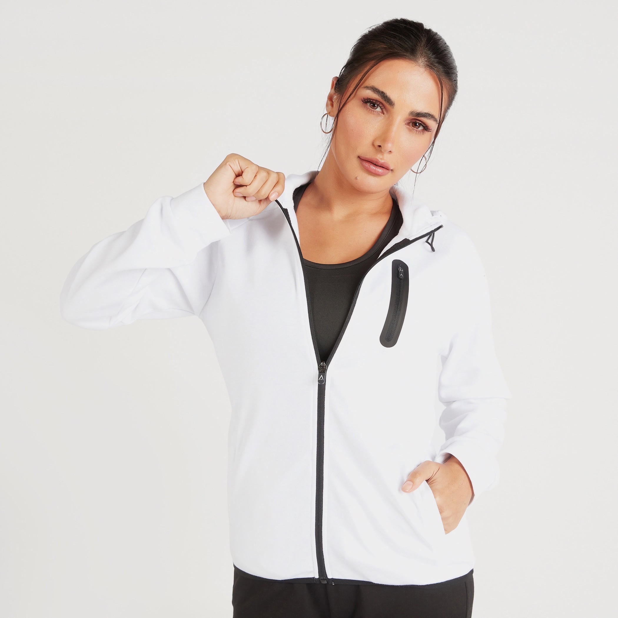 Solid Hooded Sweatshirt with Long Sleeves-women-clothing-sportswearandactivewear-hoodiesandsweatshirts-image-1