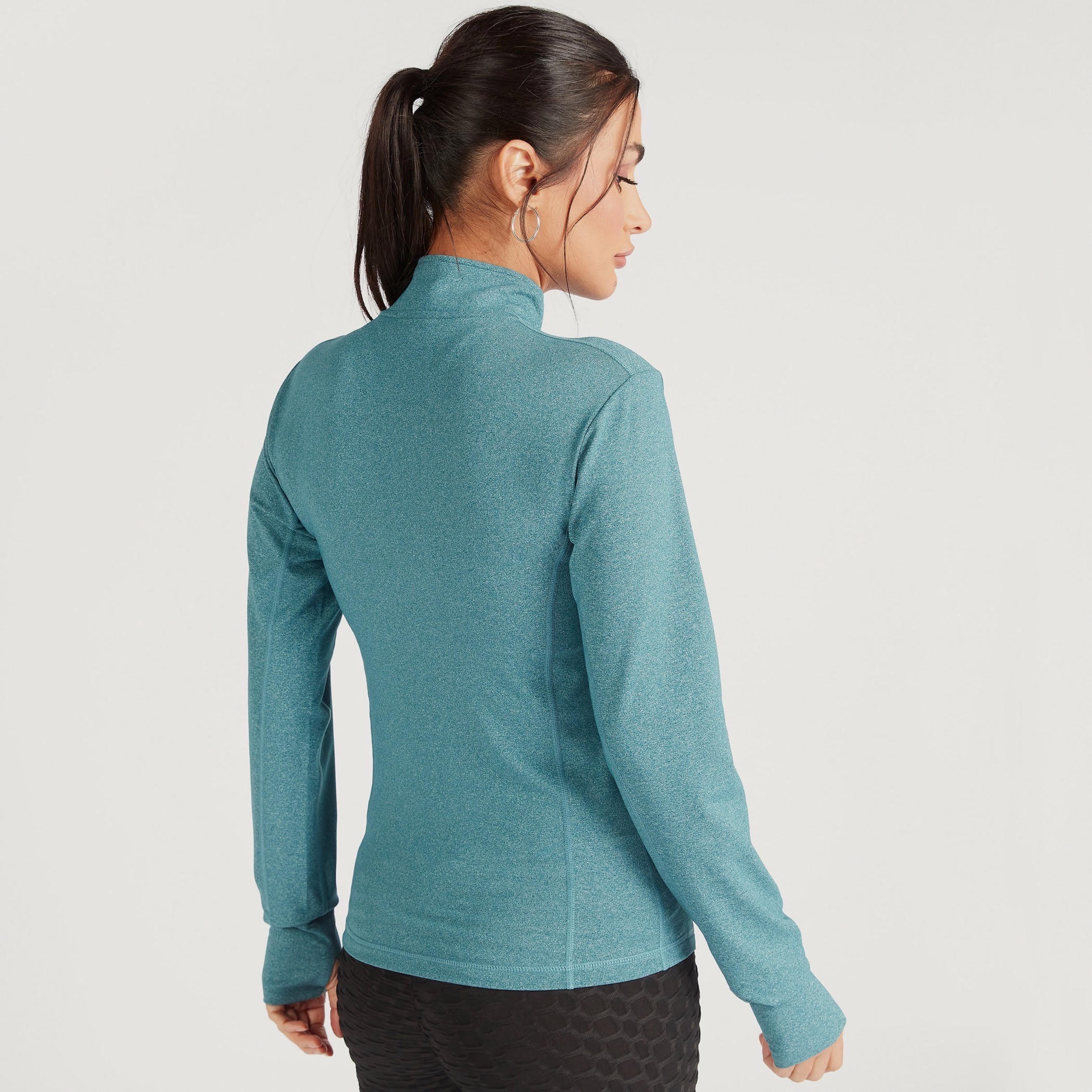 Solid High Neck Jacket with Zip Closure and Pockets-women-clothing-sportswearandactivewear-coatsandjackets-jackets-image-4