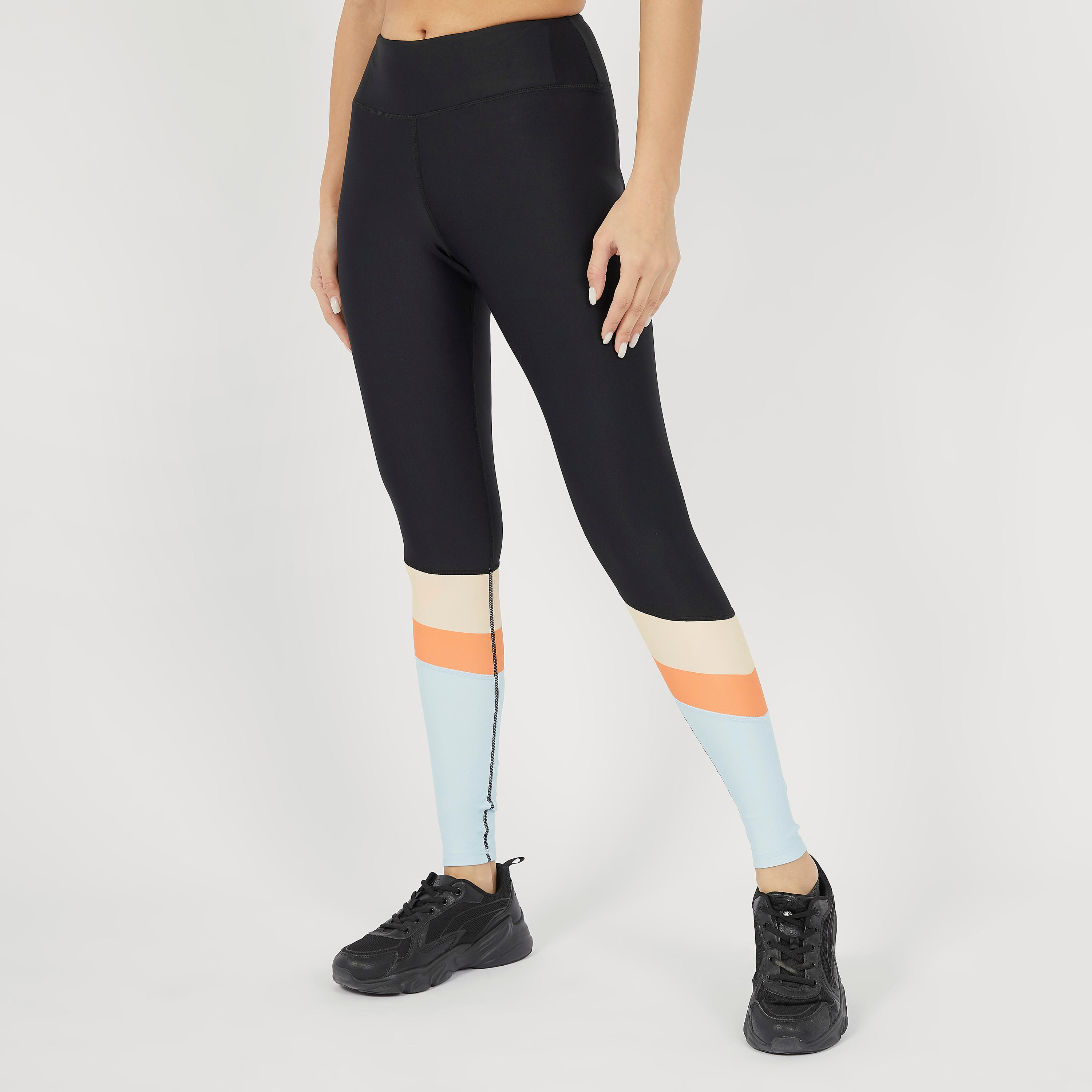 بنطلون ليقنز قوالب ملونة بخصر مطّاطي-women-clothing-bottoms-leggings-image-1