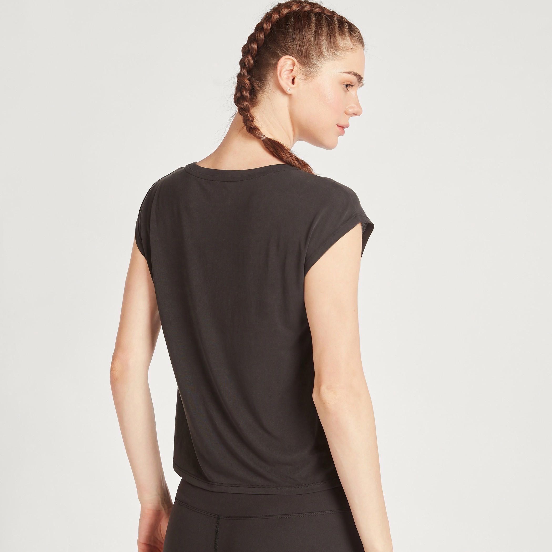 Typographic Print Round Neck T-shirt with Cap Sleeves-sports-women-clothing-tshirtsandvests-image-4