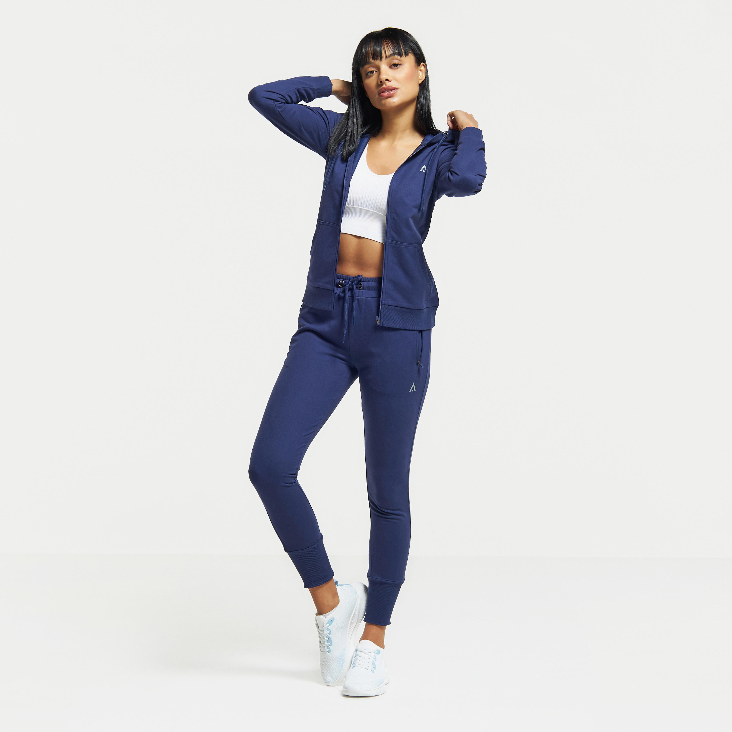 هودي سادة بسحّاب إغلاق وأكمام طويلة وجيوب-sports-women-clothing-hoodiesandsweatshirts-image-2