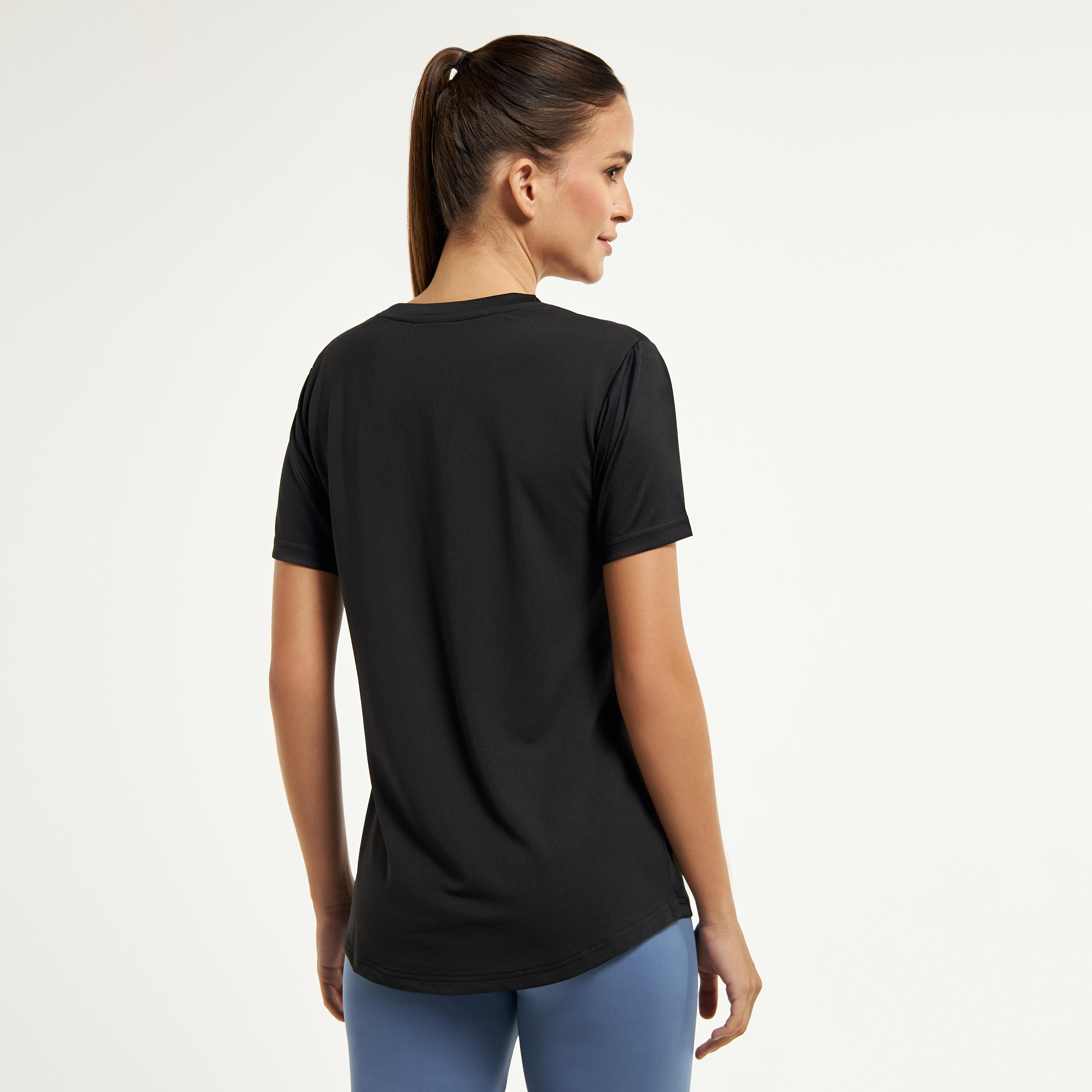 Solid T-shirt with Crew Neck and Short Sleeves-sports-women-clothing-tshirtsandvests-image-7