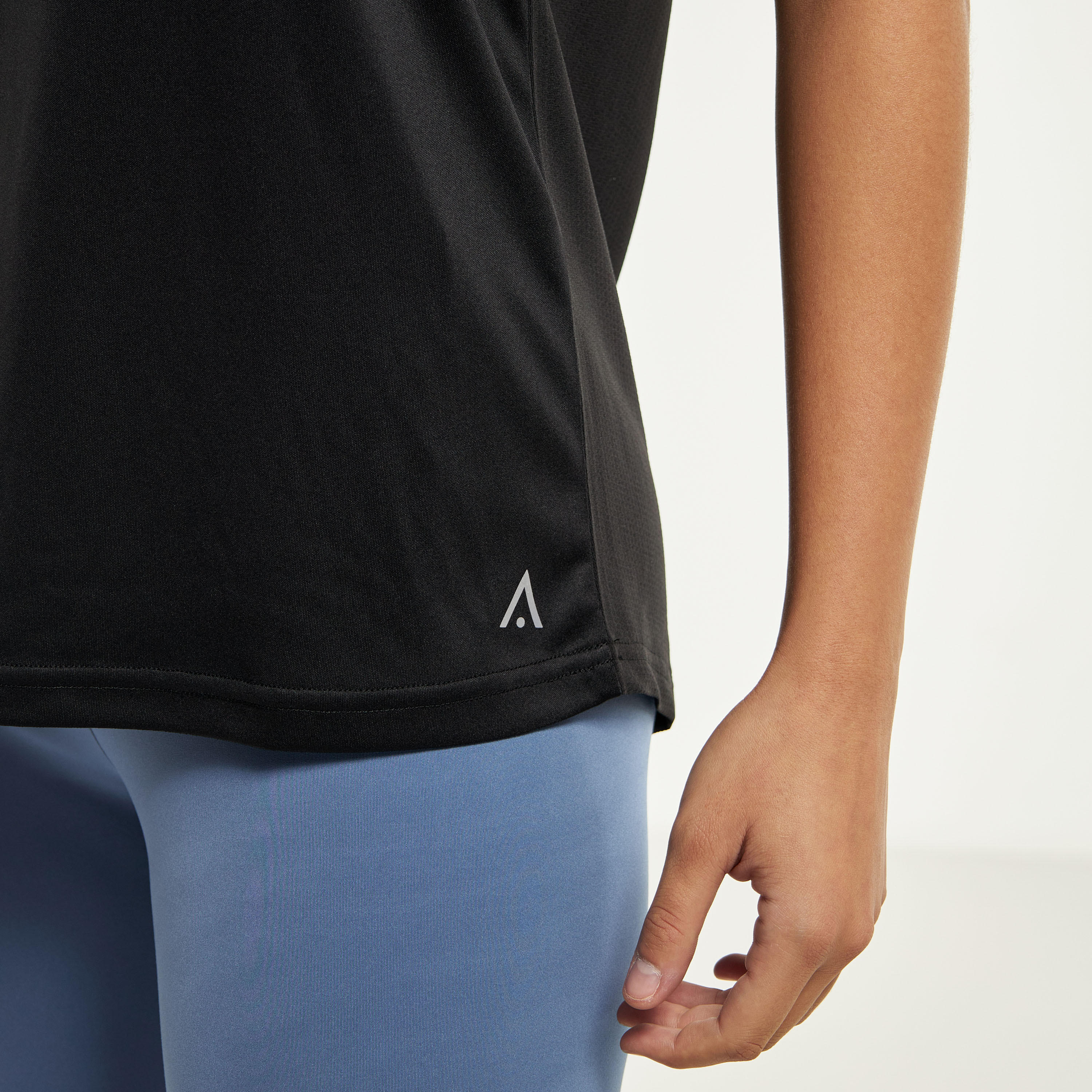 Solid T-shirt with Crew Neck and Short Sleeves-sports-women-clothing-tshirtsandvests-image-8