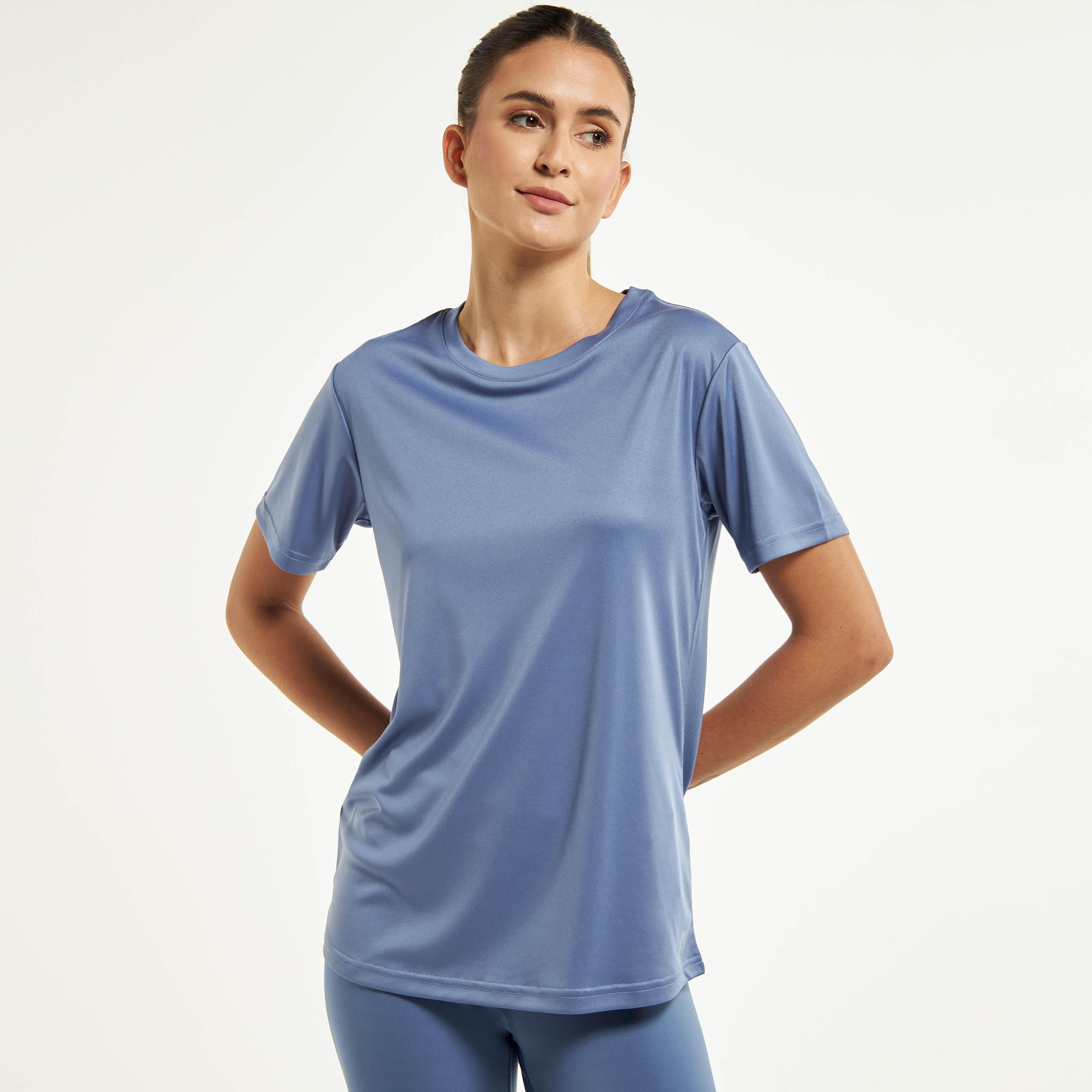 Solid T-shirt with Crew Neck and Short Sleeves-sports-women-clothing-tshirtsandvests-image-13