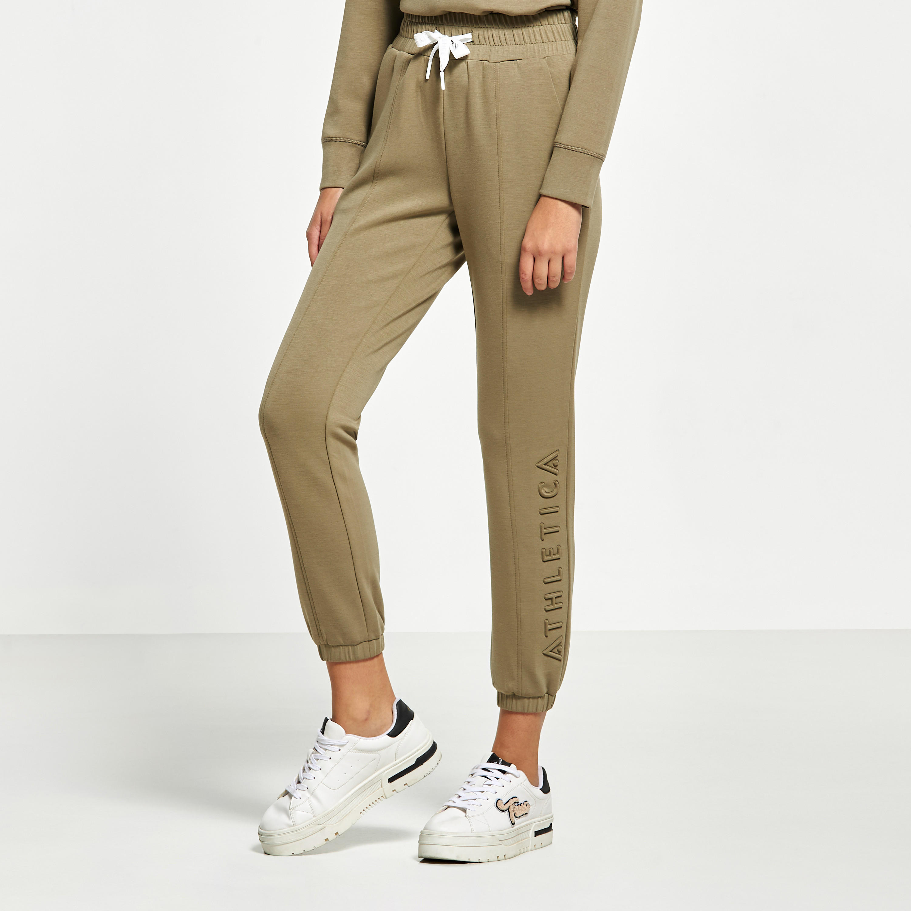 بنطلون رياضي سادة بأساور ورباط إغلاق-women-clothing-sportswearandactivewear-bottoms-image-10