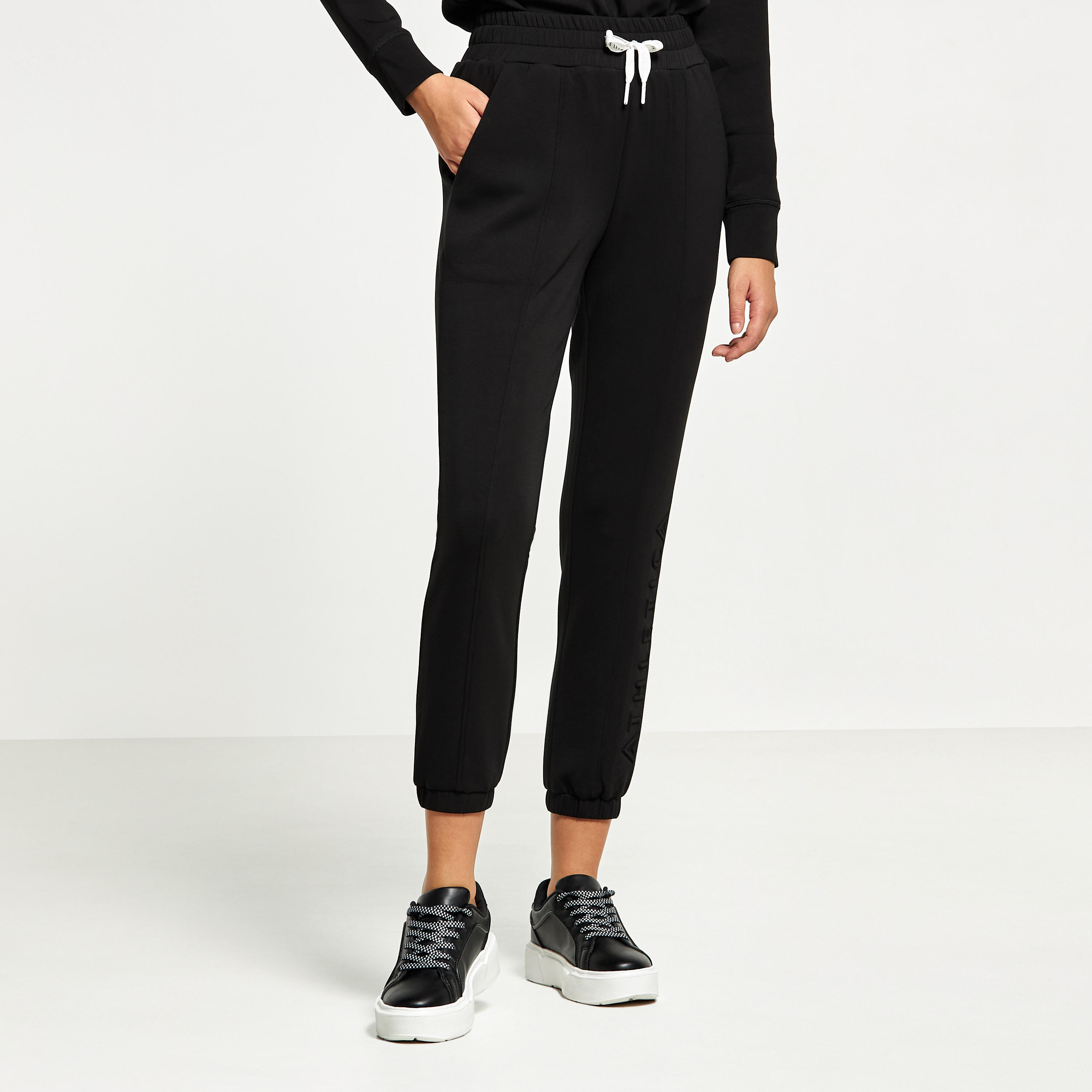 بنطلون رياضي سادة بأساور ورباط إغلاق-women-clothing-sportswearandactivewear-bottoms-image-6