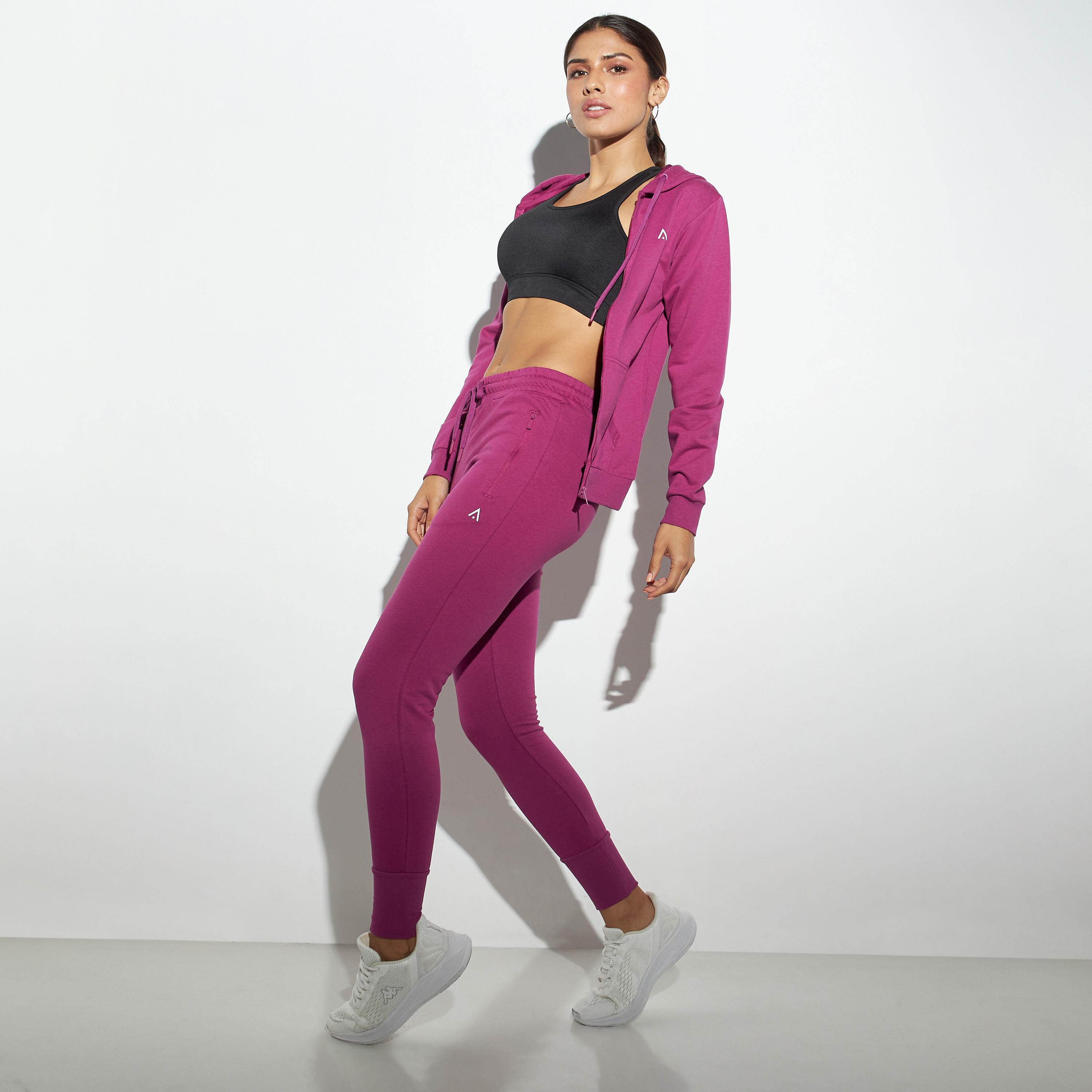 Solid Joggers with Drawstring Closure and Pockets-women-clothing-bottoms-joggers-image-2
