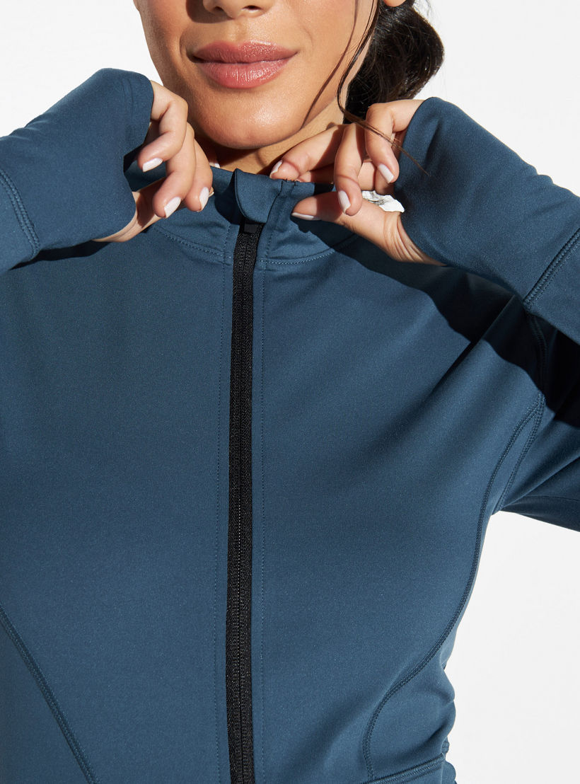 جاكيت بياقة عالية وسحاب بجيوب-women-clothing-sportswearandactivewear-coatsandjackets-jackets-image-1
