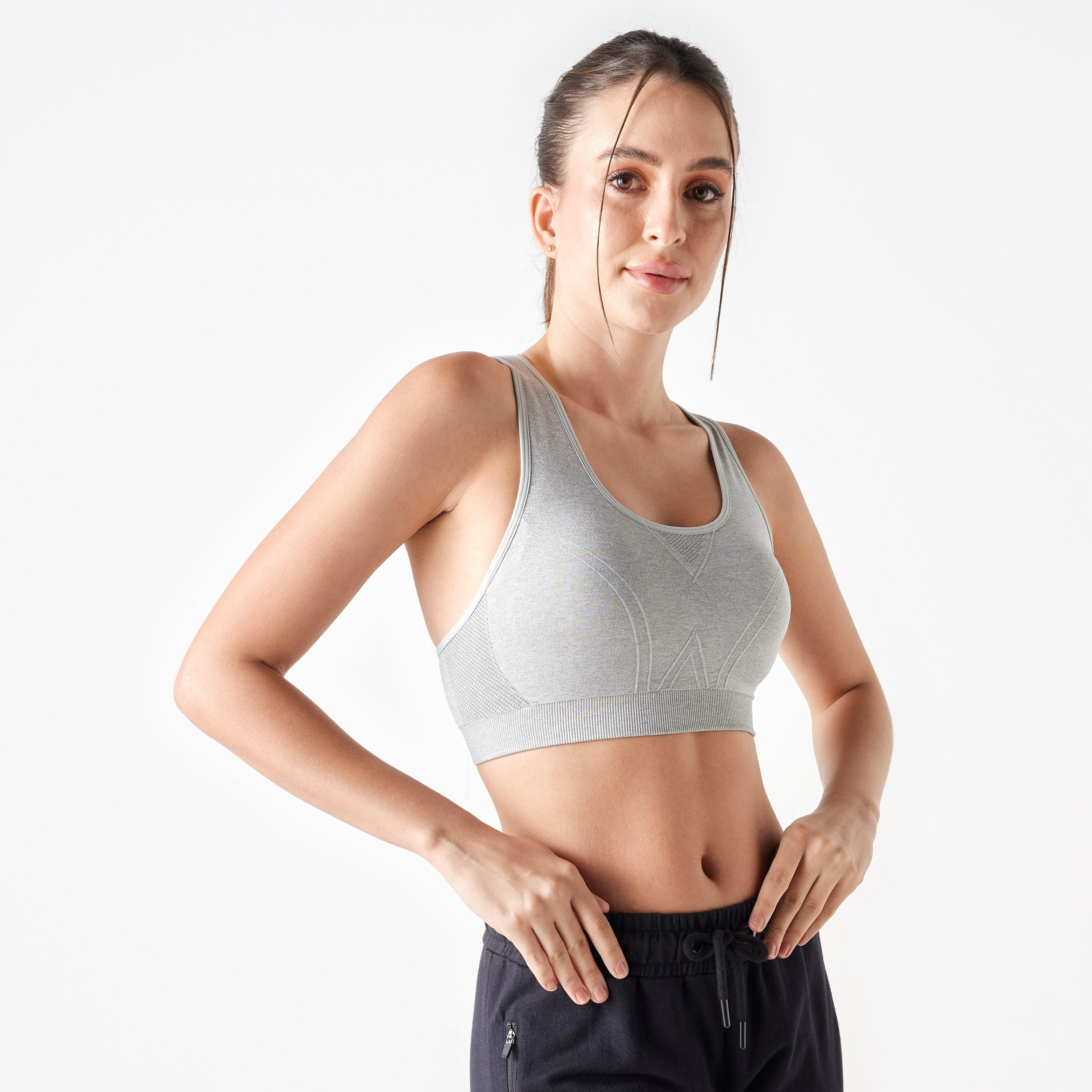Textured Seamless Sports Bra with Racerback-women-clothing-lingerie-bras-image-1