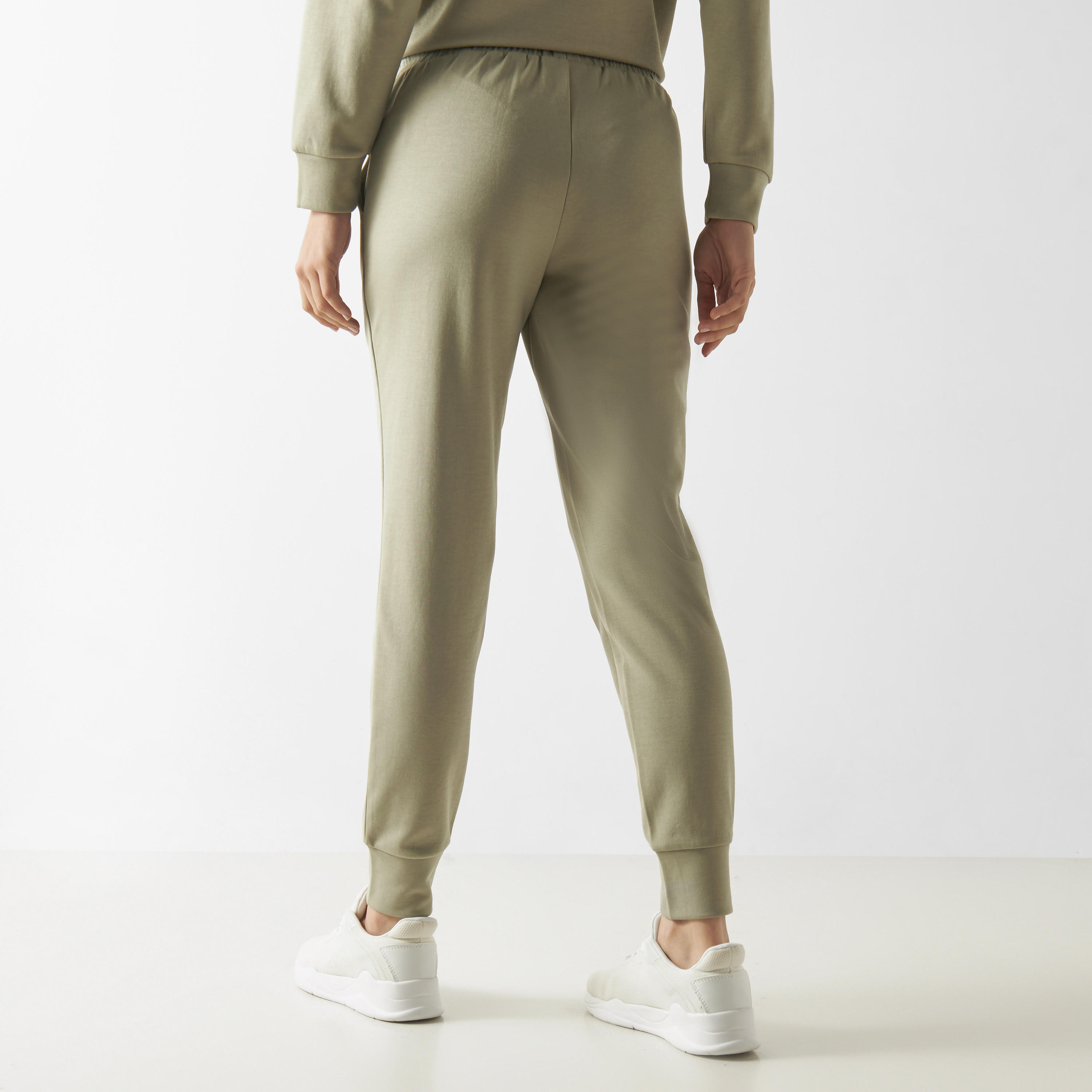 بنطلون رياضي سادة بجيوب وخصر مطاطي-women-clothing-bottoms-joggers-image-7