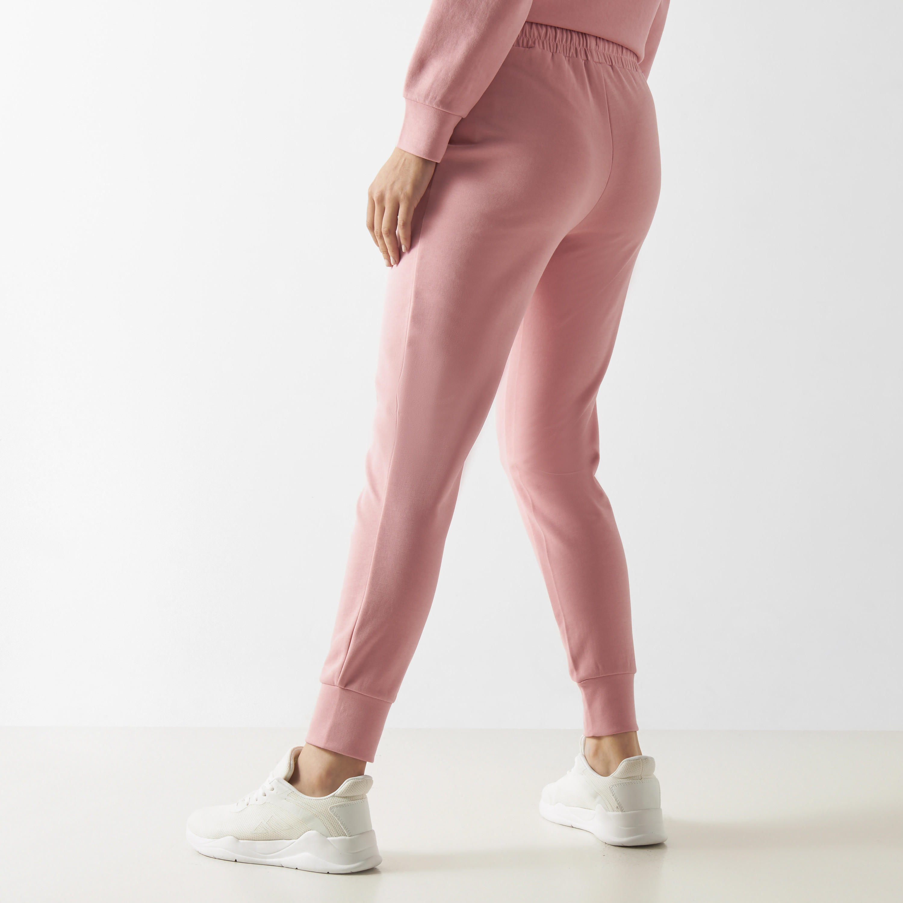 بنطلون رياضي سادة بجيوب وخصر مطاطي-women-clothing-bottoms-joggers-image-19