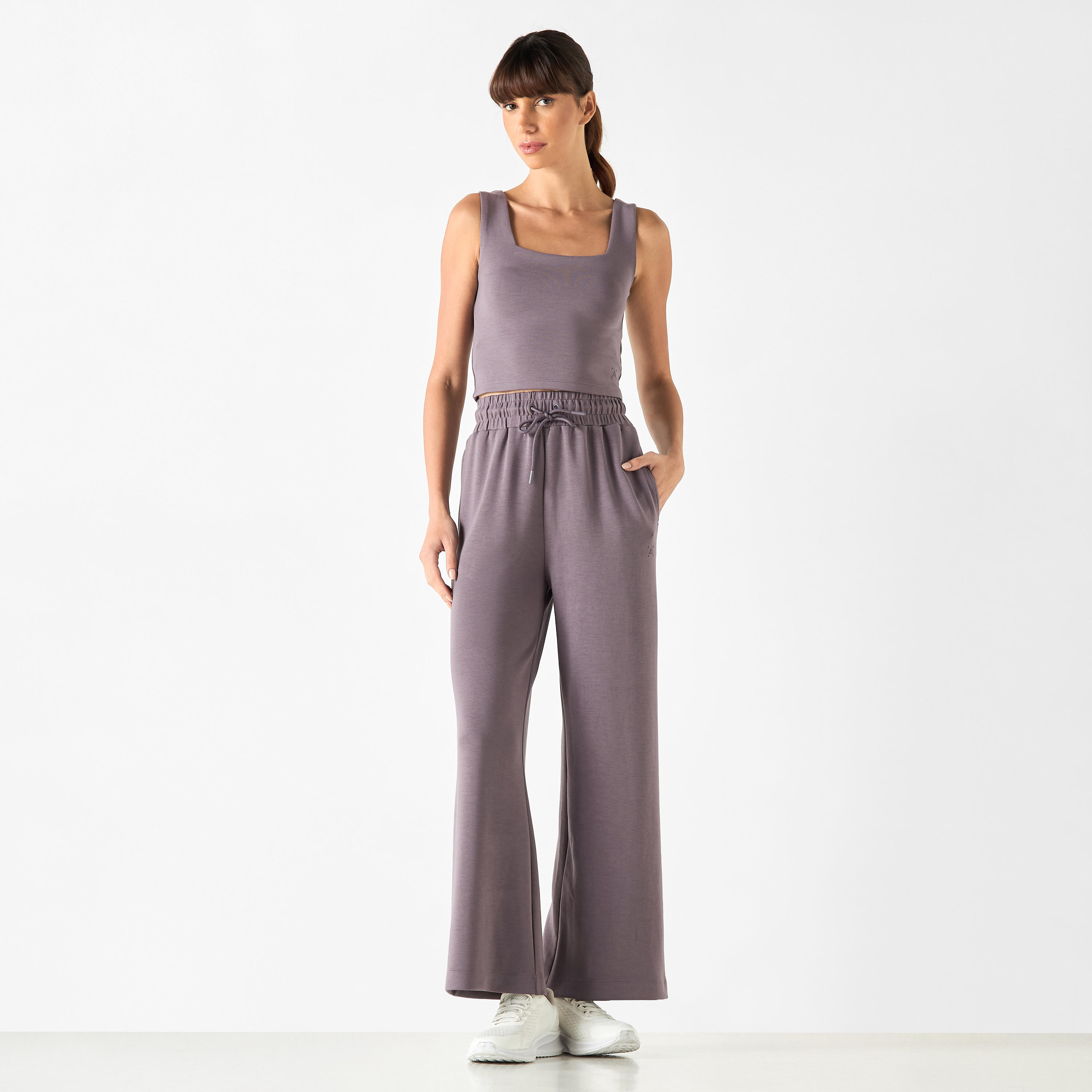 Track Pants with Drawstring Closure and Pockets-women-clothing-bottoms-joggers-image-2
