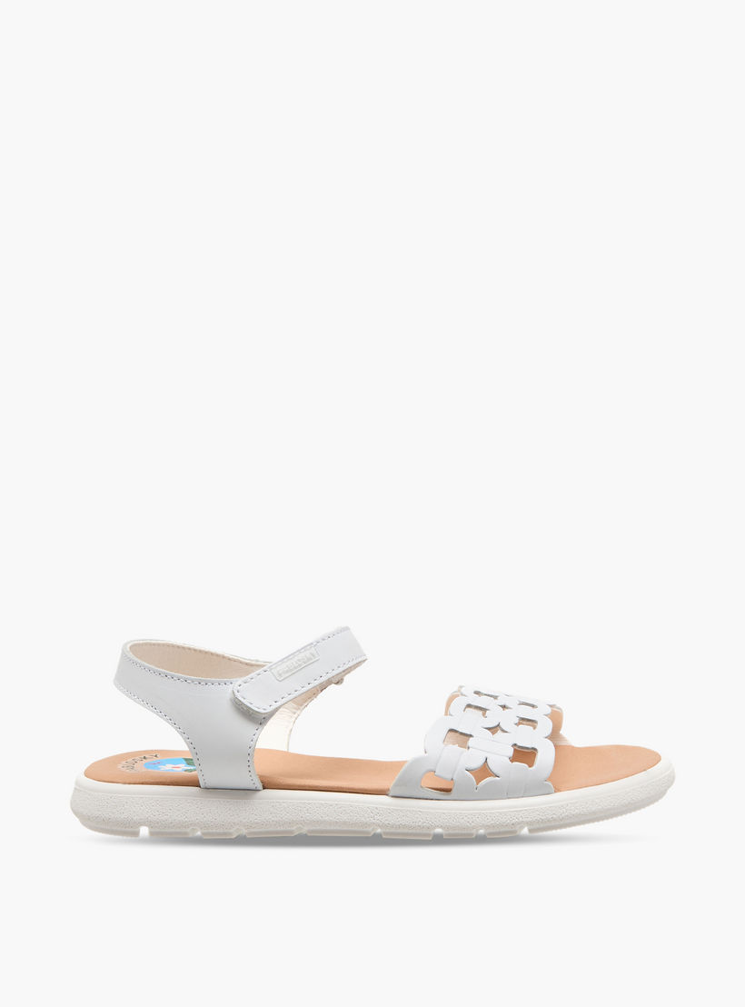 Pablosky Girls Cutout Detail Hook & Loop Leather Sandals-girls-shoes-sandals-image-2