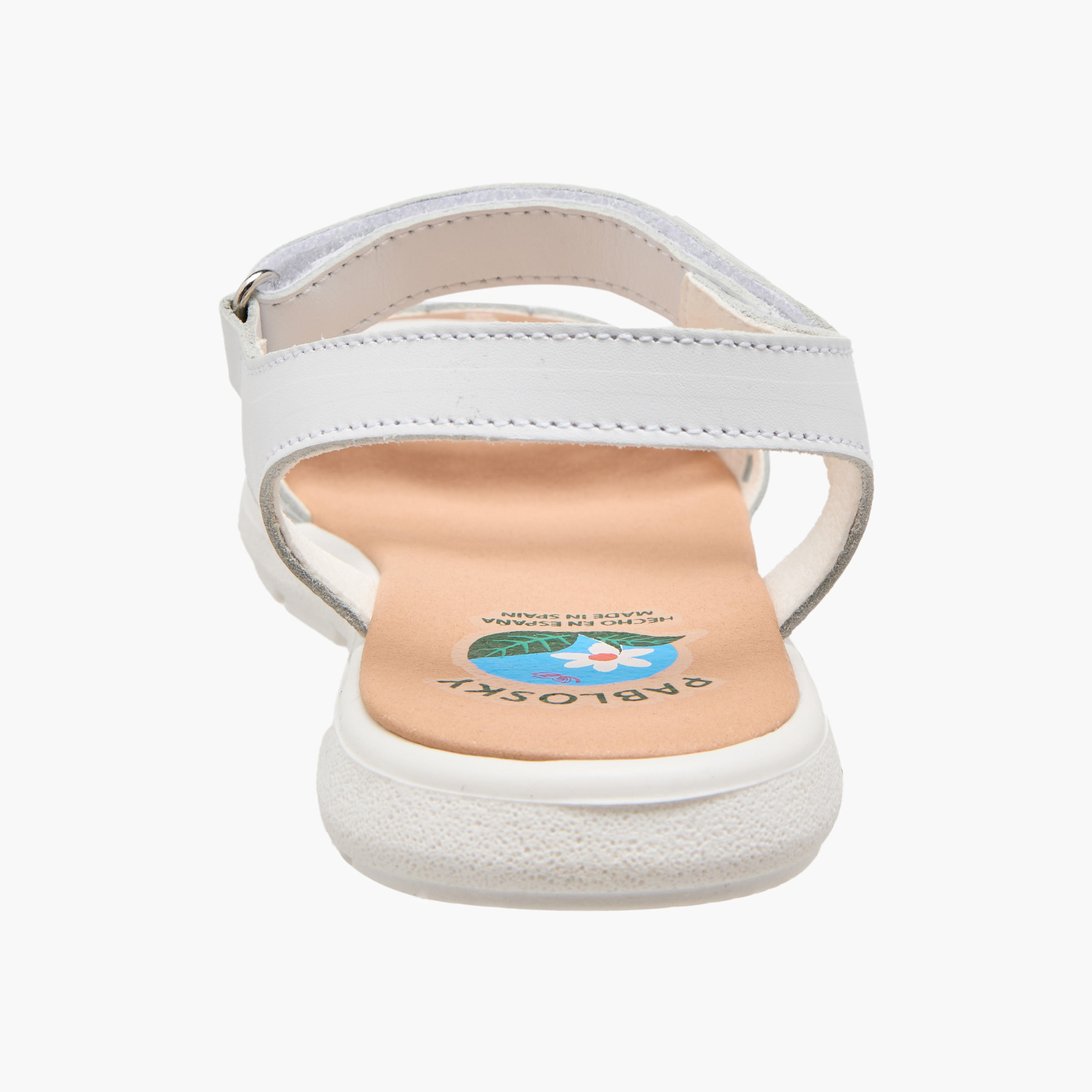 Pablosky Girls Cutout Detail Hook & Loop Leather Sandals-girls-shoes-sandals-image-4