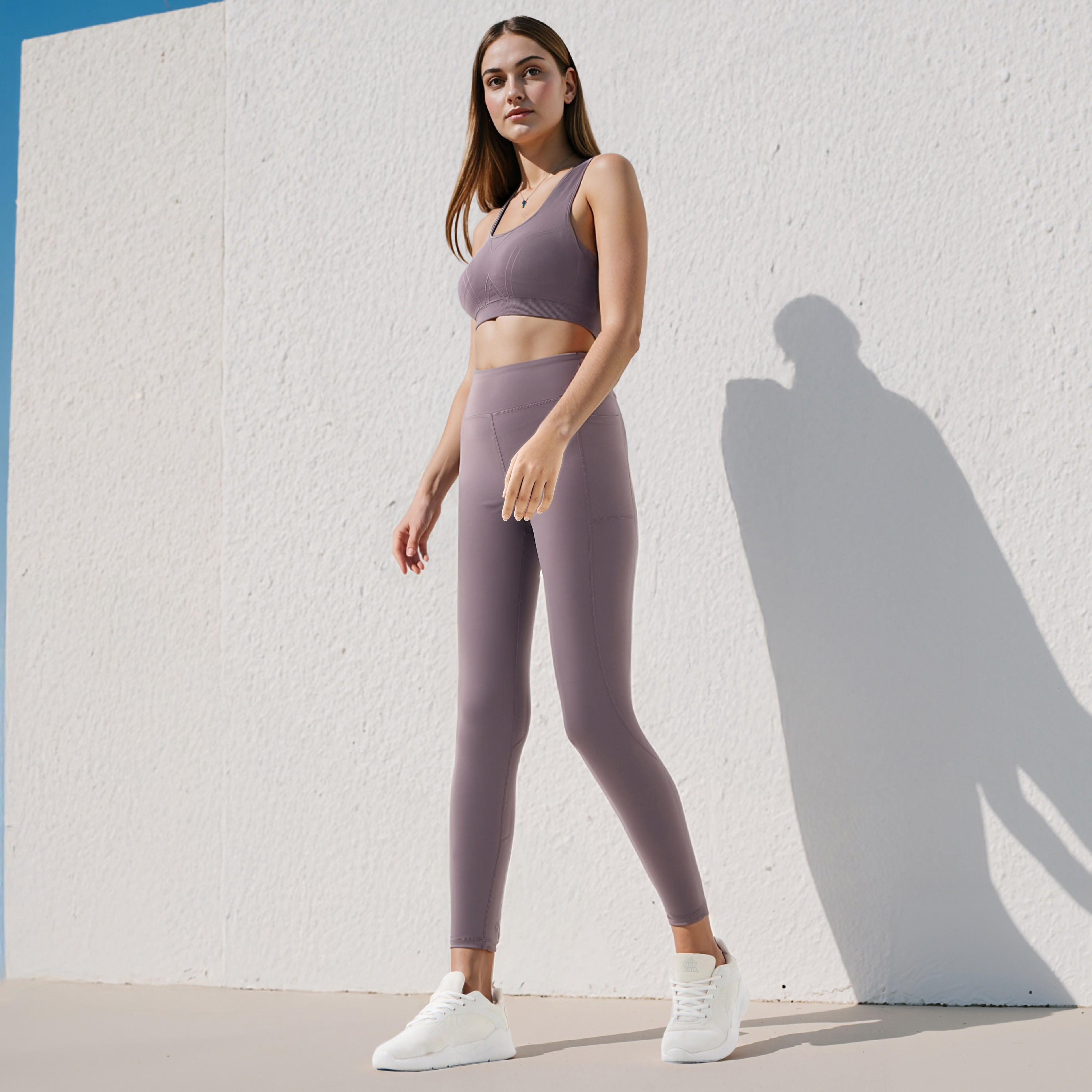 Shop Textured Sports Bra with Racerback Online | Splash UAE
