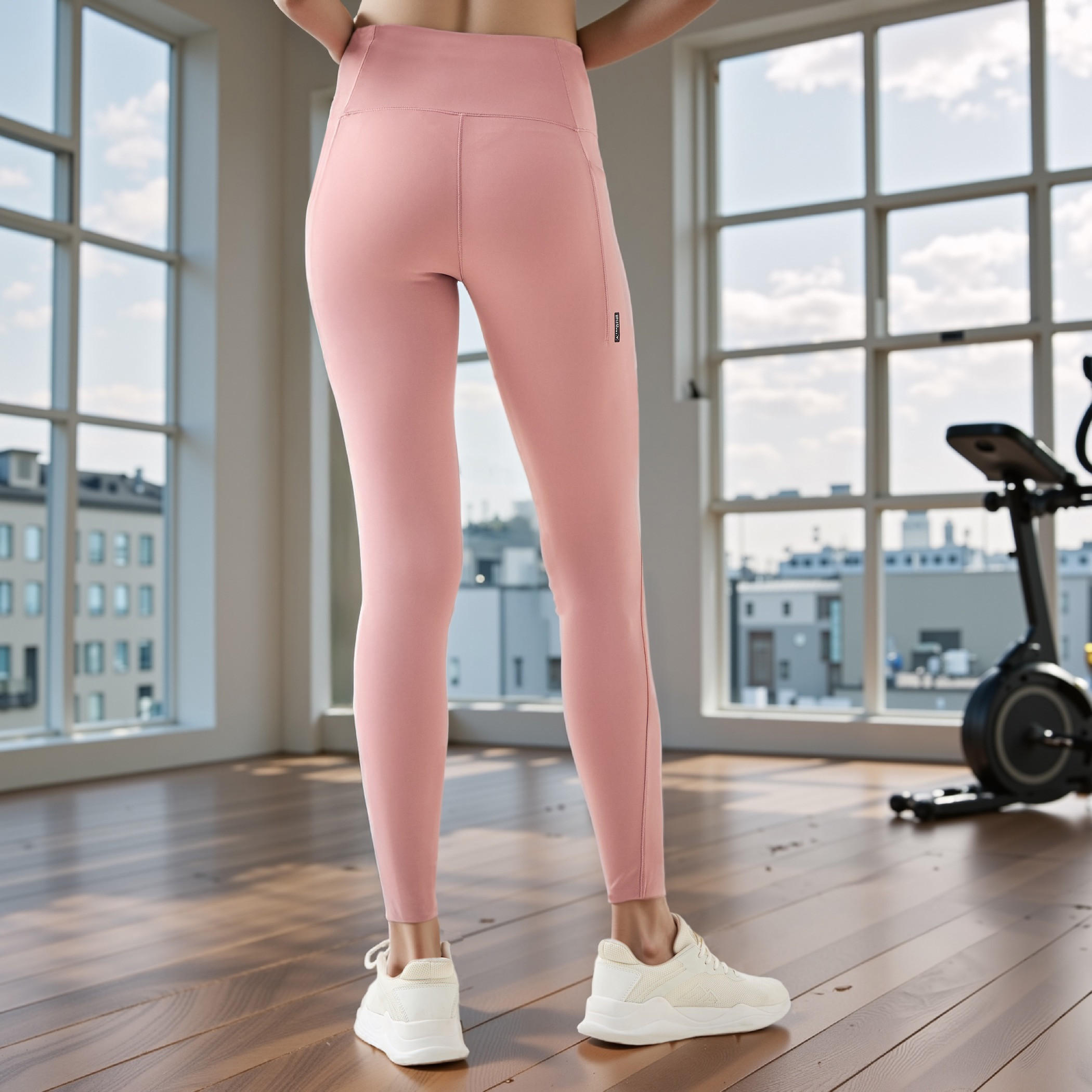 Skinny Fit Flexi Waist Leggings with Pockets-sports-women-clothing-activewearleggings-image-3